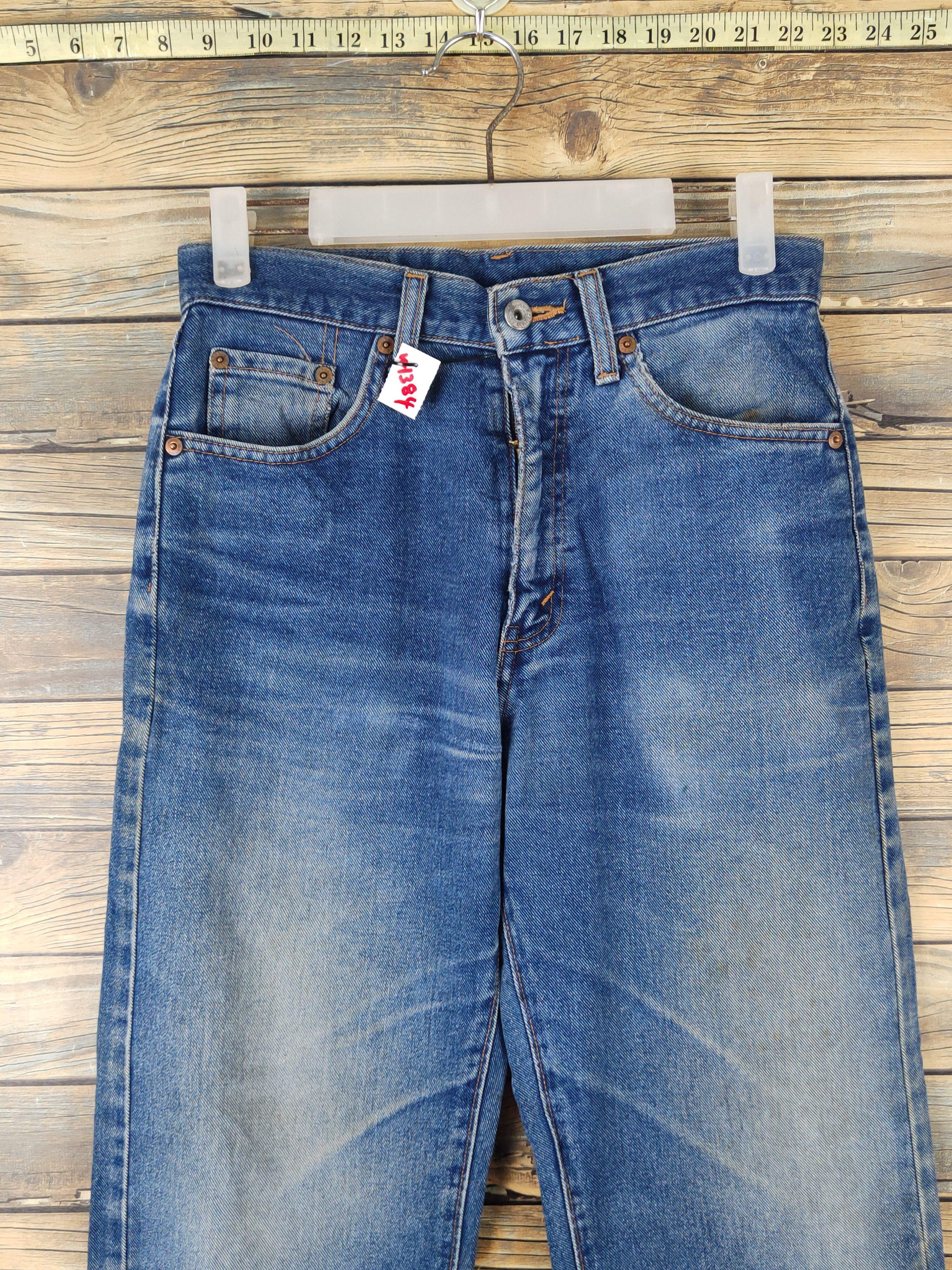 Vintage Bobson vintage Blue Distressed Ripped Jeans #W1384 Size US 28 / EU 44 - 2 Thumbnail