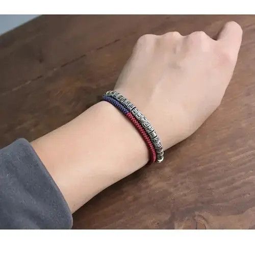 VIBE Buddhist Bracelet Gothic Tibetan Punk Religious Beads Size ONE SIZE - 3 Thumbnail