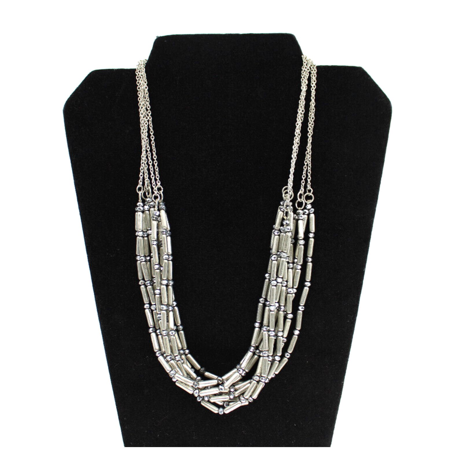Chicos New CHICOS Bead Layered Multi Strand Sparkle NECKLACE $49 Size ONE SIZE - 2 Thumbnail