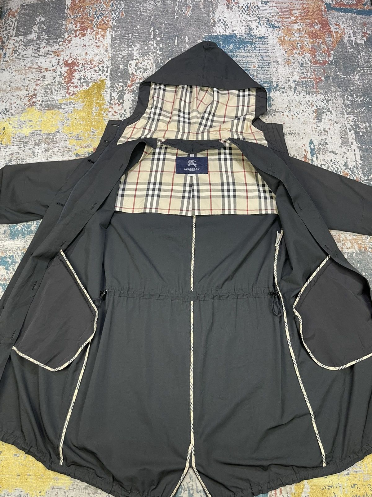 Burberry Burberry AW 2003 Sample Nova Check Lined Fishtail Parka Size US S / EU 44-46 / 1 - 9 Thumbnail