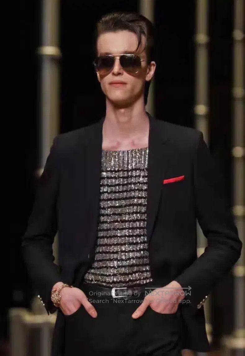 Saint Laurent Paris Saint Laurent Paris Golden Button Black Wool Business Suit Size US S / EU 44-46 / 1 - 8 Thumbnail