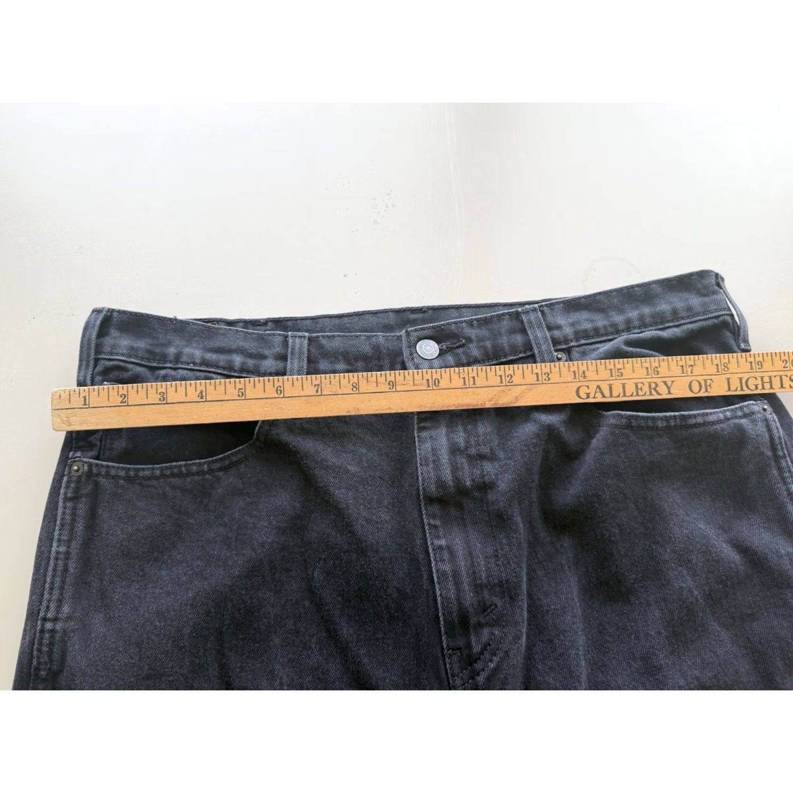 Levi's VINTAGE: no? Actually not vintage. Levis Western Fit Jeans 38x32 Black Stretch Straight Leg Denim Cowboy Manly Sexy Size US 38 / EU 54 - 6 Thumbnail