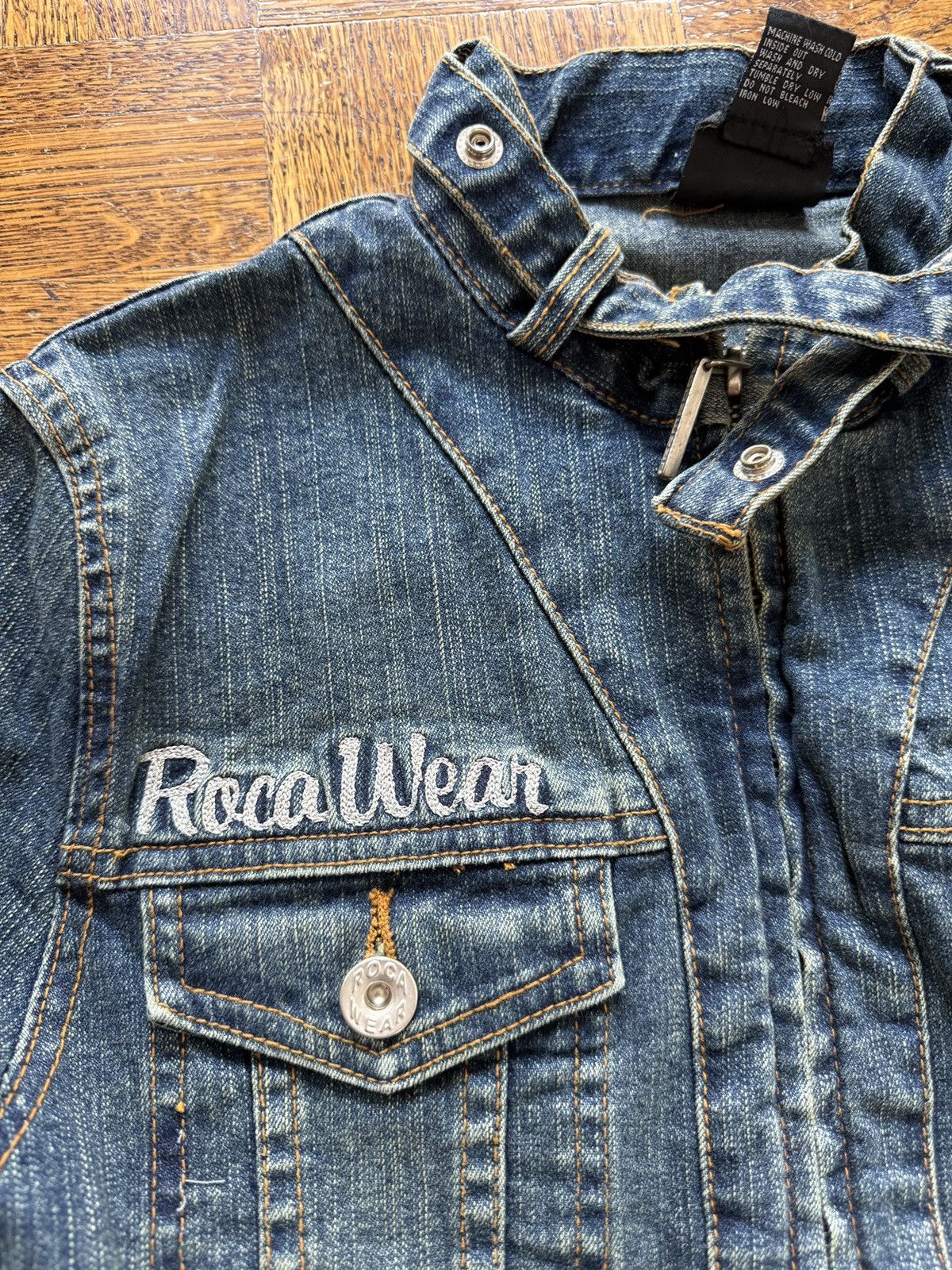 Rocawear NWT Vintage Rocawear Chain Stitched Denim Jean Jacket Size M / US 6-8 / IT 42-44 - 5 Thumbnail