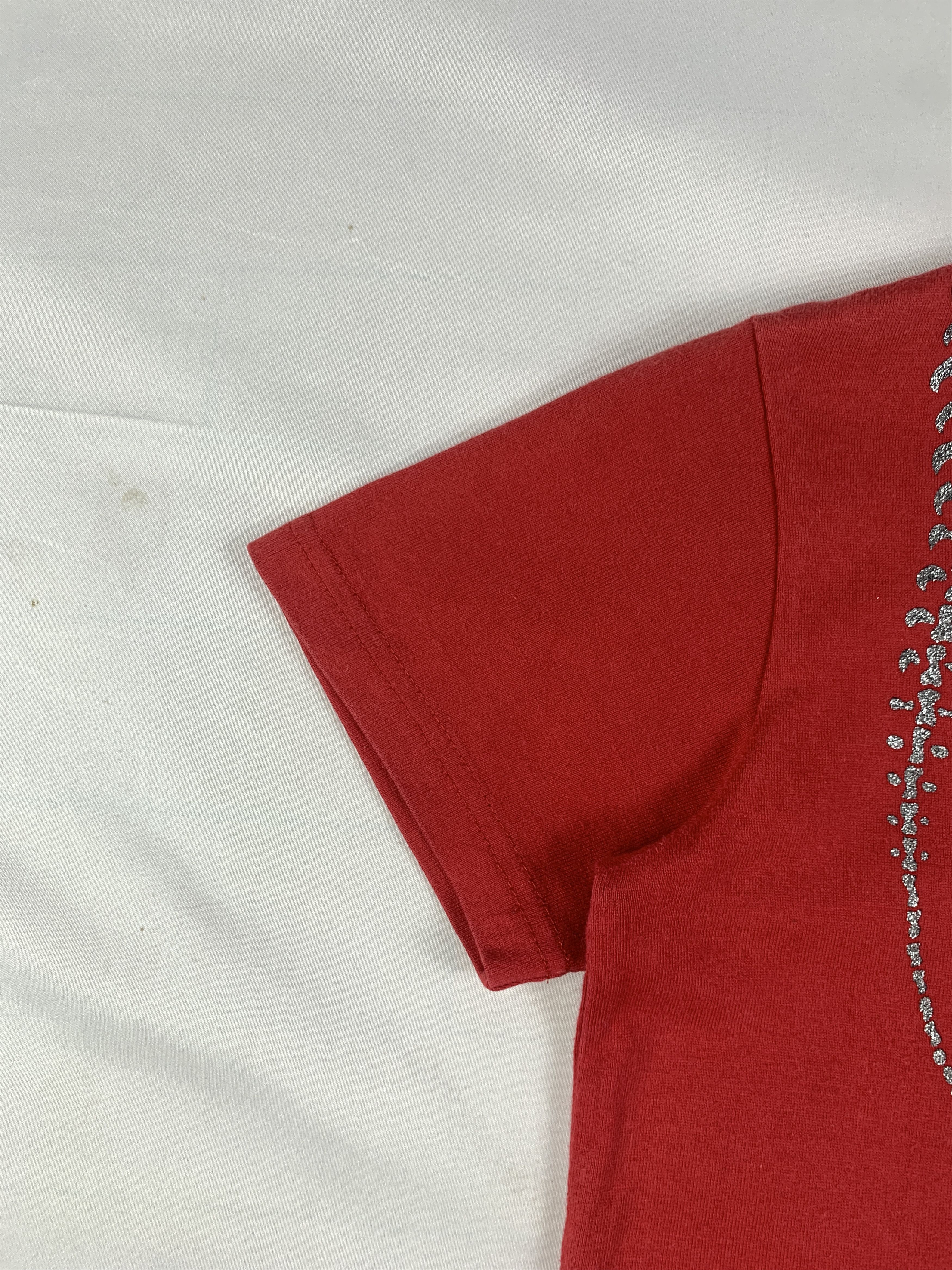 Japanese Brand 2000s Blue Surf Red Snake Skeleton Glitters Baby Tee (S) Size S / US 4 / IT 40 - 7 Thumbnail