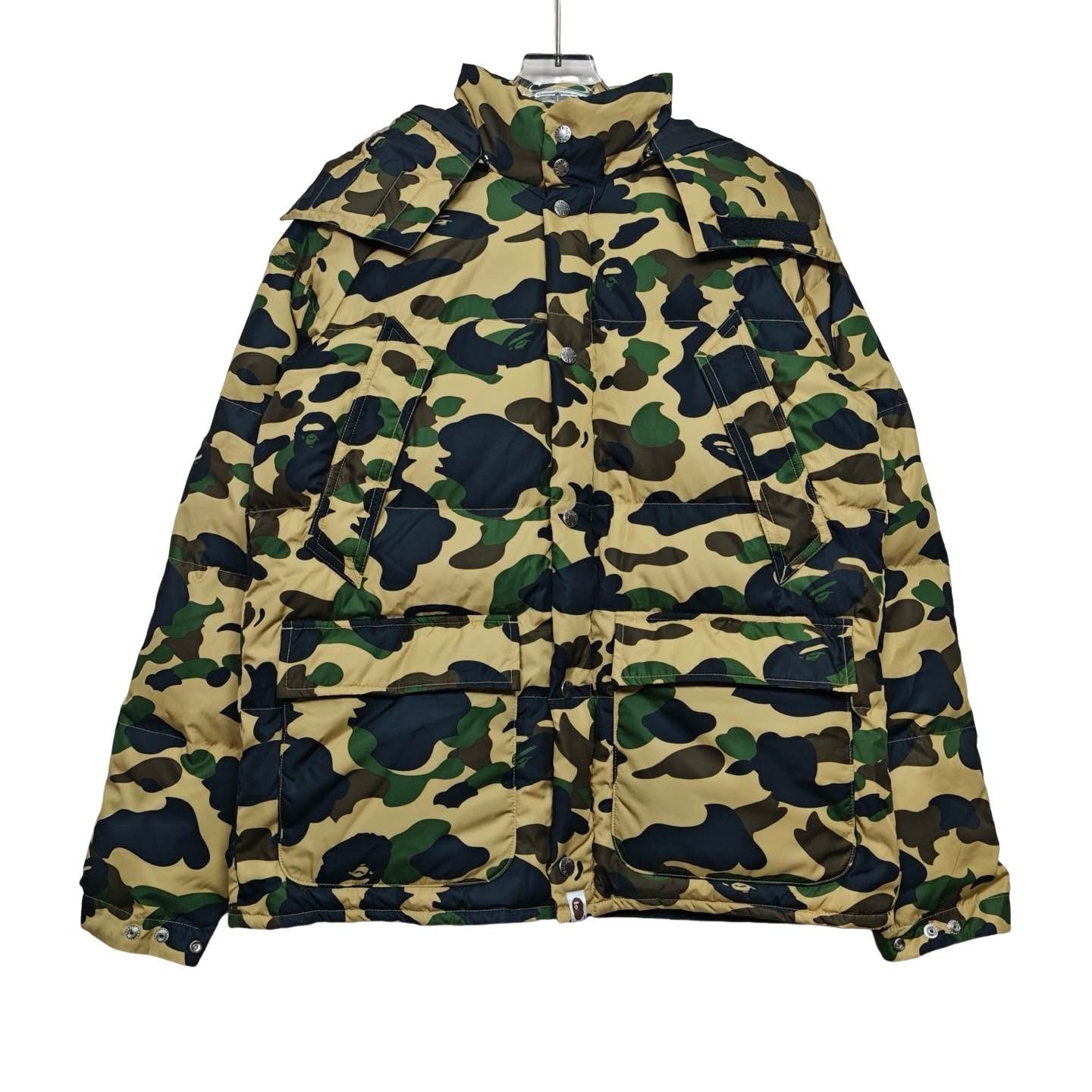 Bape PSG × BAPE CAMO Long Puffer Down Jacket a bathing ape Paris