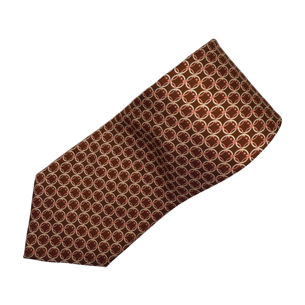Salvatore Ferragamo Salvatore Ferragamo Brown Silk Tie, Made in Italy, Like New Size ONE SIZE - 2 Thumbnail