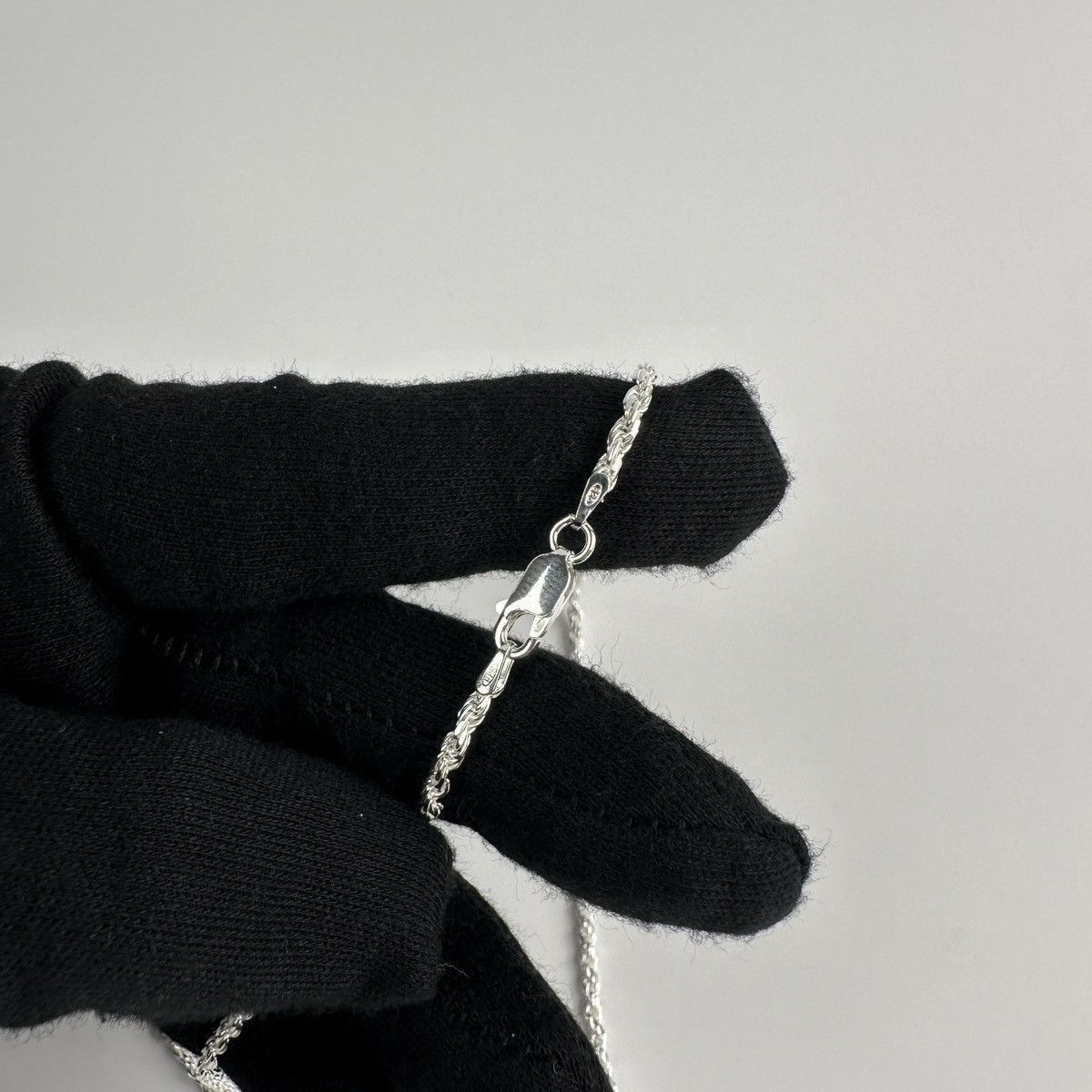 Jewelry Silver Chain Solid .925 Silver Rope Chain 2.5mm 18 Inches Size ONE SIZE - 4 Thumbnail