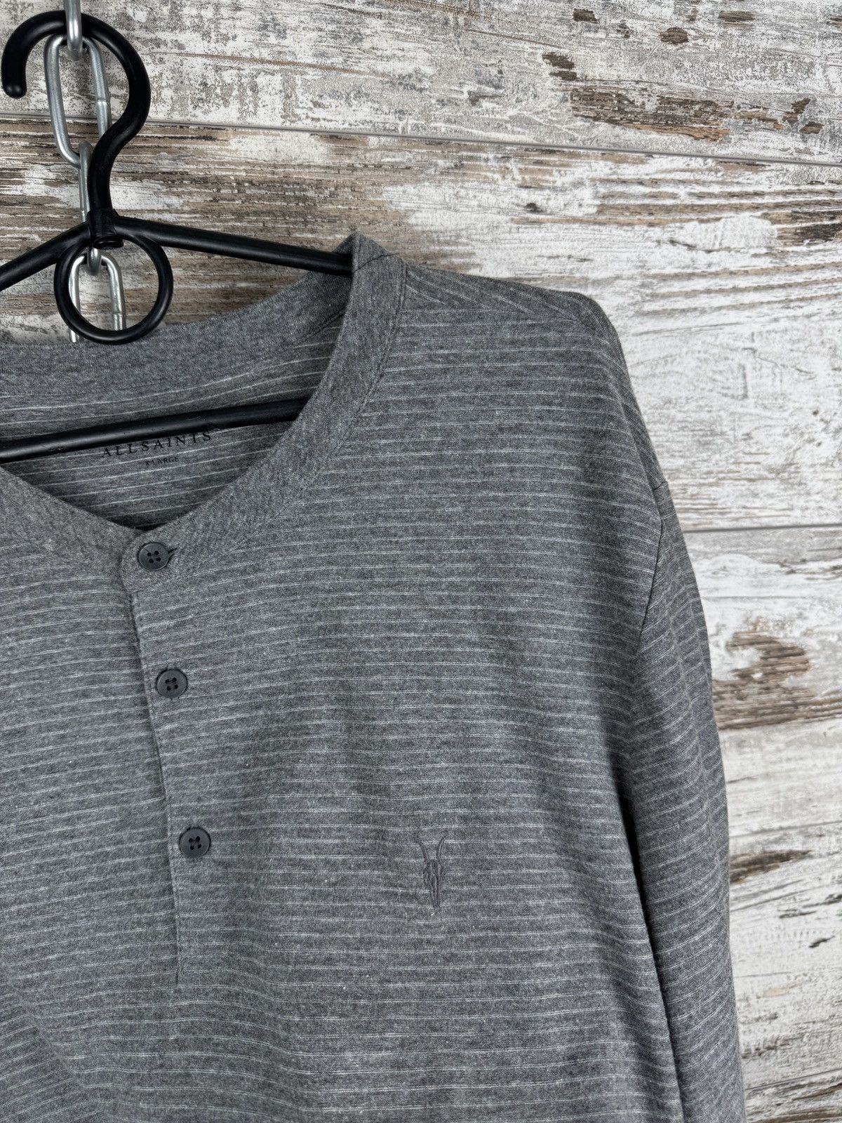 Allsaints Vintage Allsaints RAPHAEL LS HENLEY long sleeve T-shirt Size US XL / EU 56 / 4 - 6 Thumbnail