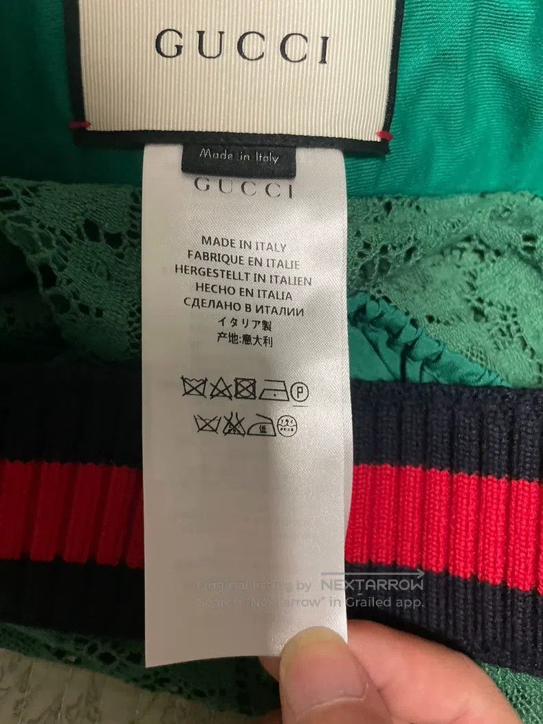 Gucci Gucci Green lace skirt Size 26" / US 2 / IT 38 - 5 Thumbnail