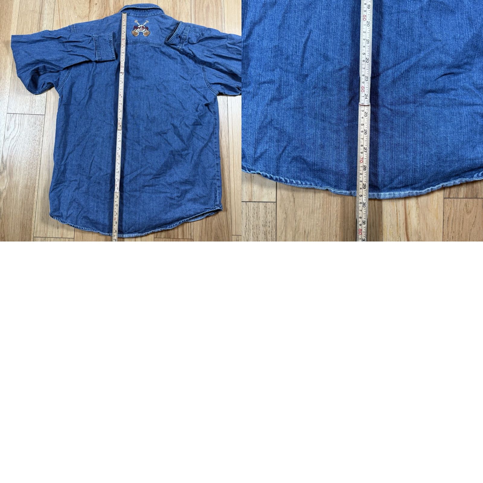 Hard Rock Cafe VTG Hard Rock Cafe Denim Button-Up Shirt Honolulu Hawaii Mens Medium Blue Long Sleeve Button-Up Shirt M Mens Regular Sleeves Denim Shirt Size US M / EU 48-50 / 2 - 8 Thumbnail
