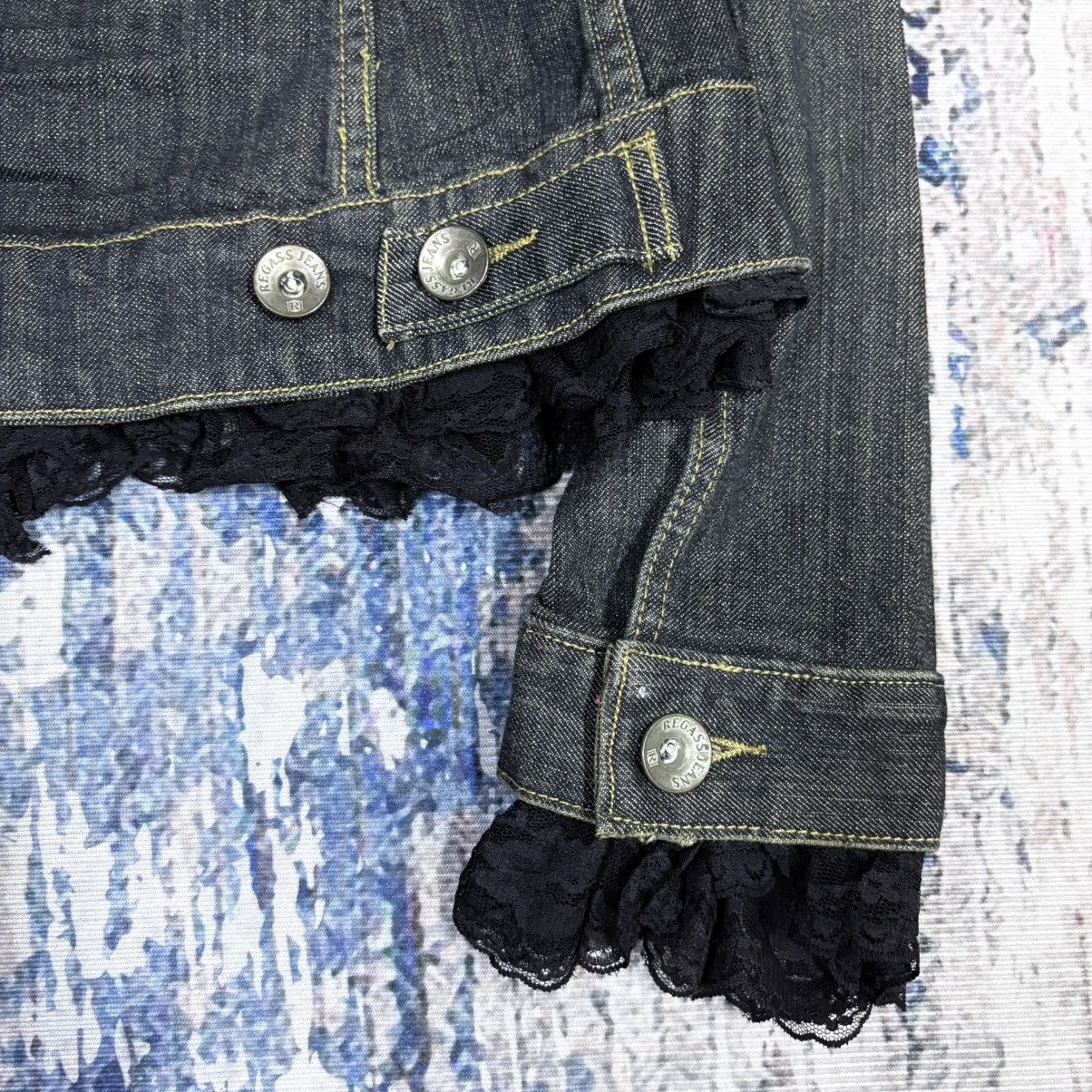 REGASS WOMEN TYPE 2 DENIM DISTRESSED FADED PUNK STYLE JACKET