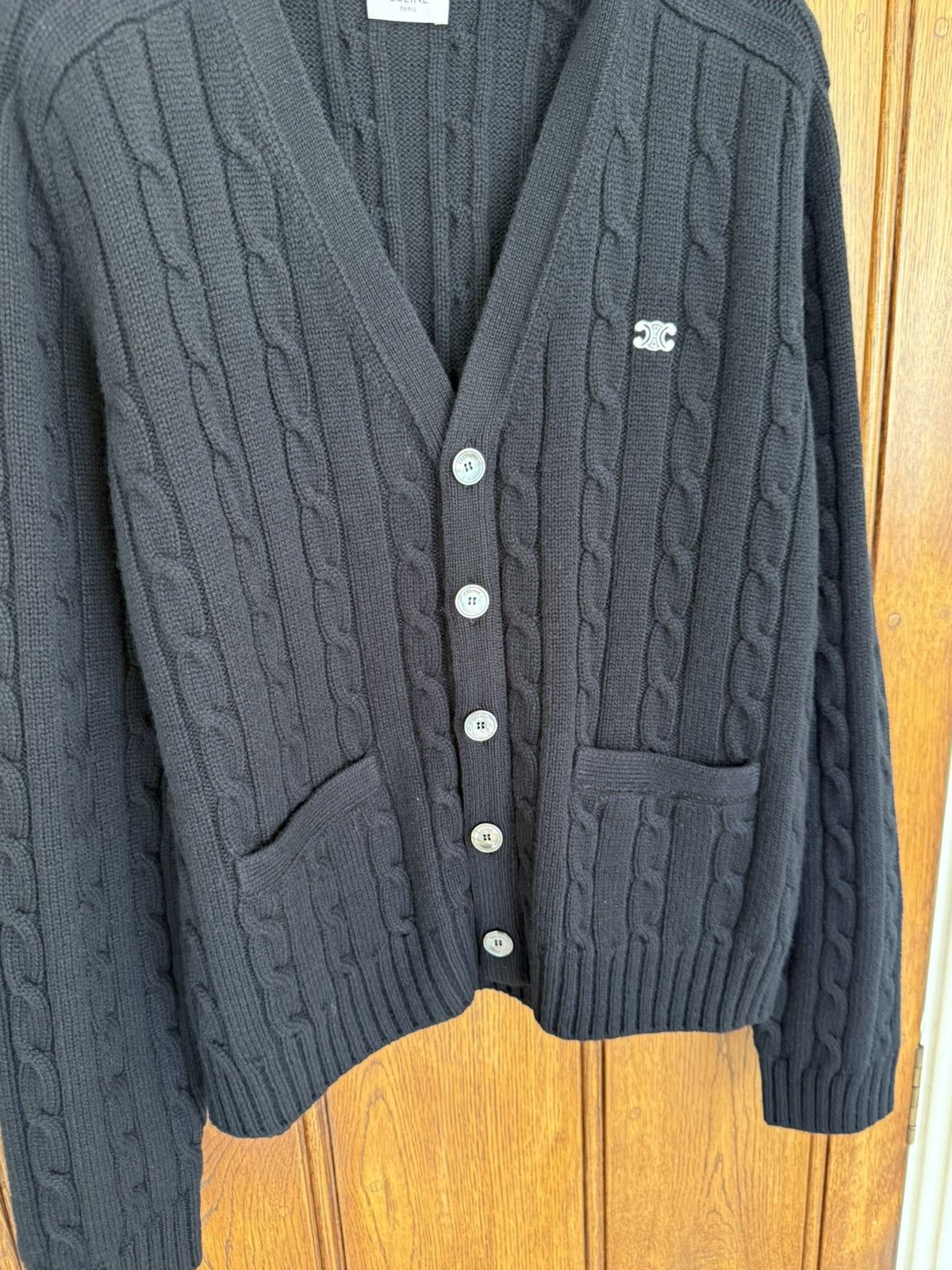 Celine $2.6k FW24 Celine logo triomphe cashmere cardigan Hedi XL Size US XL / EU 56 / 4 - 13 Thumbnail