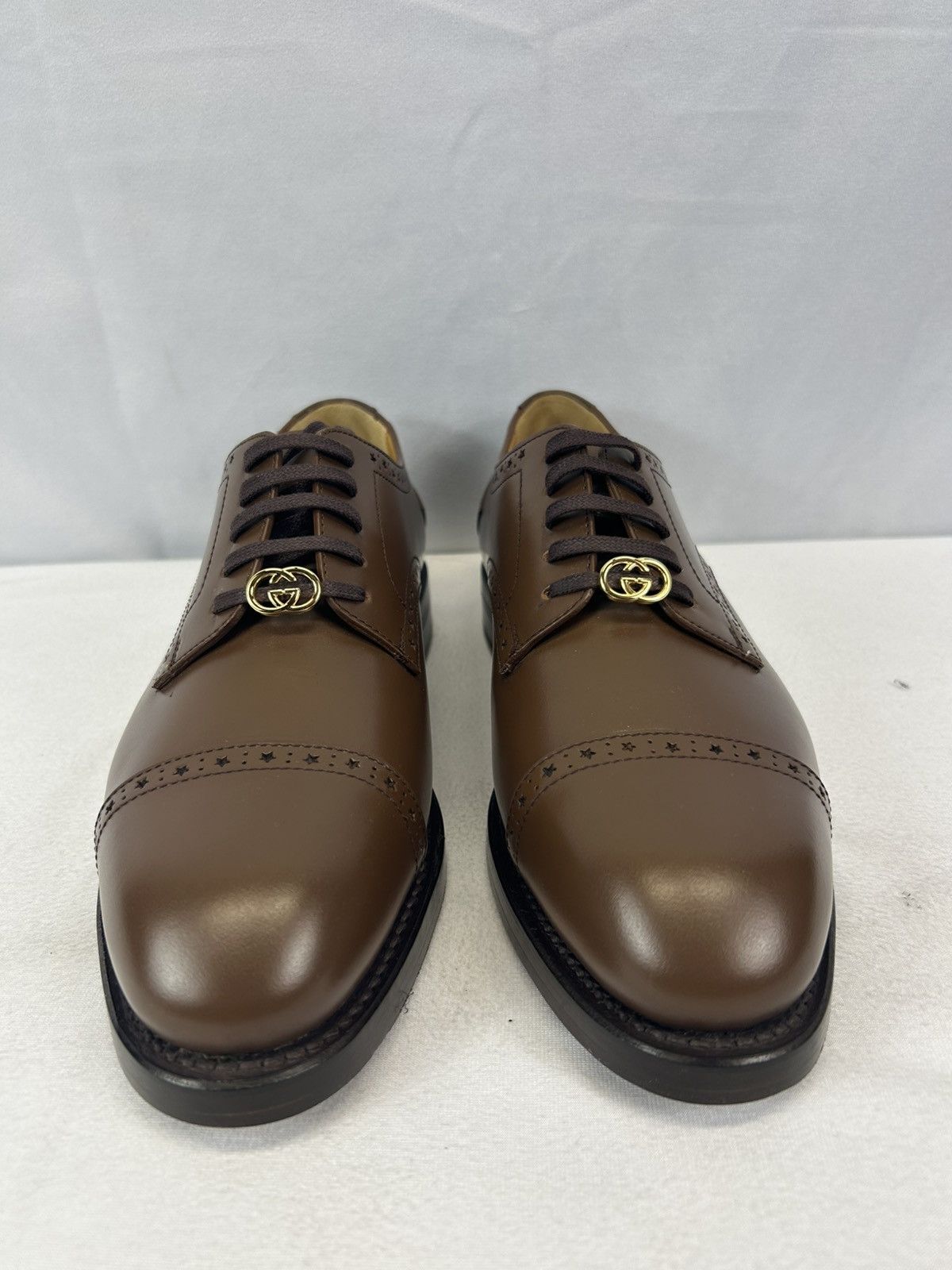 Gucci GUCCI Rooster Brogue Leather Derby Shoes Size US 9 / EU 42 - 8 Thumbnail