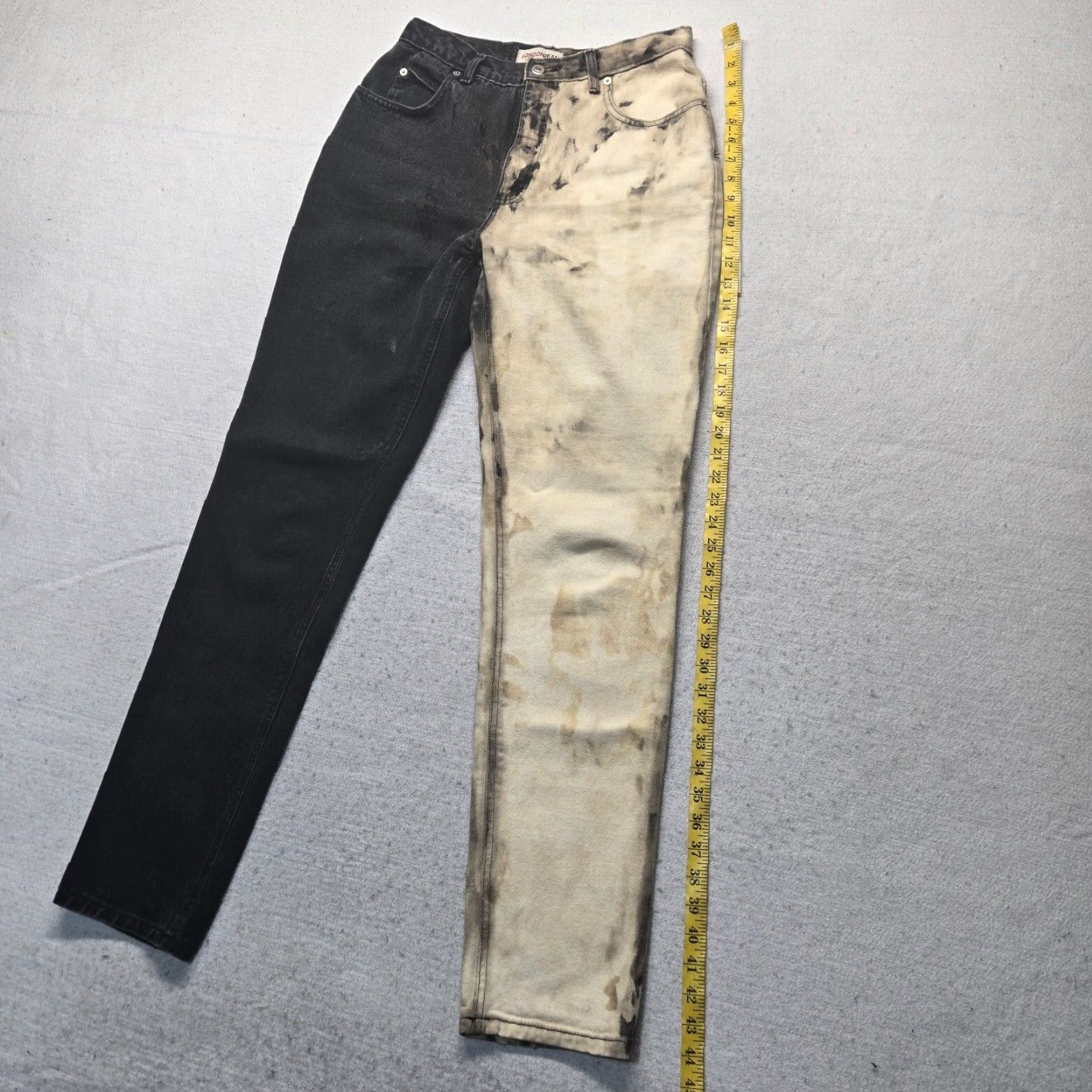 Denime VINTAGE London Jeans Women's Straight Low Rise Denim Pants Black Size 12 Size 34" / US 12 / IT 48 - 7 Thumbnail
