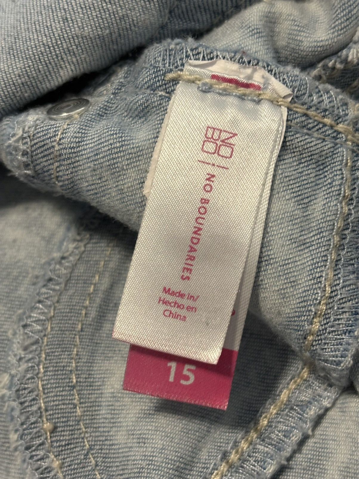 Other (No Boundaries) Light Wash Denim Jeans: Size 15 Size 34" / US 12 / IT 48 - 6 Thumbnail