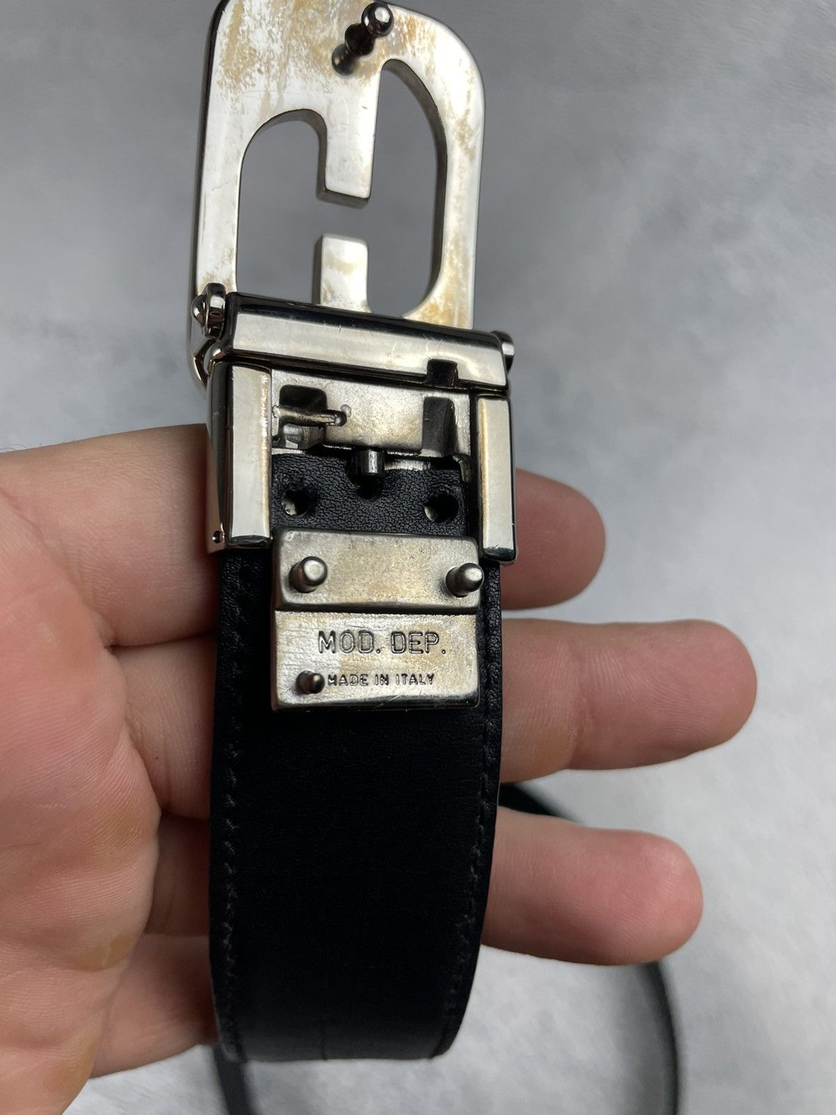 Gucci × Vintage Gucci Vintage Monogram Black Belt oldmoney Size ONE SIZE - 7 Thumbnail