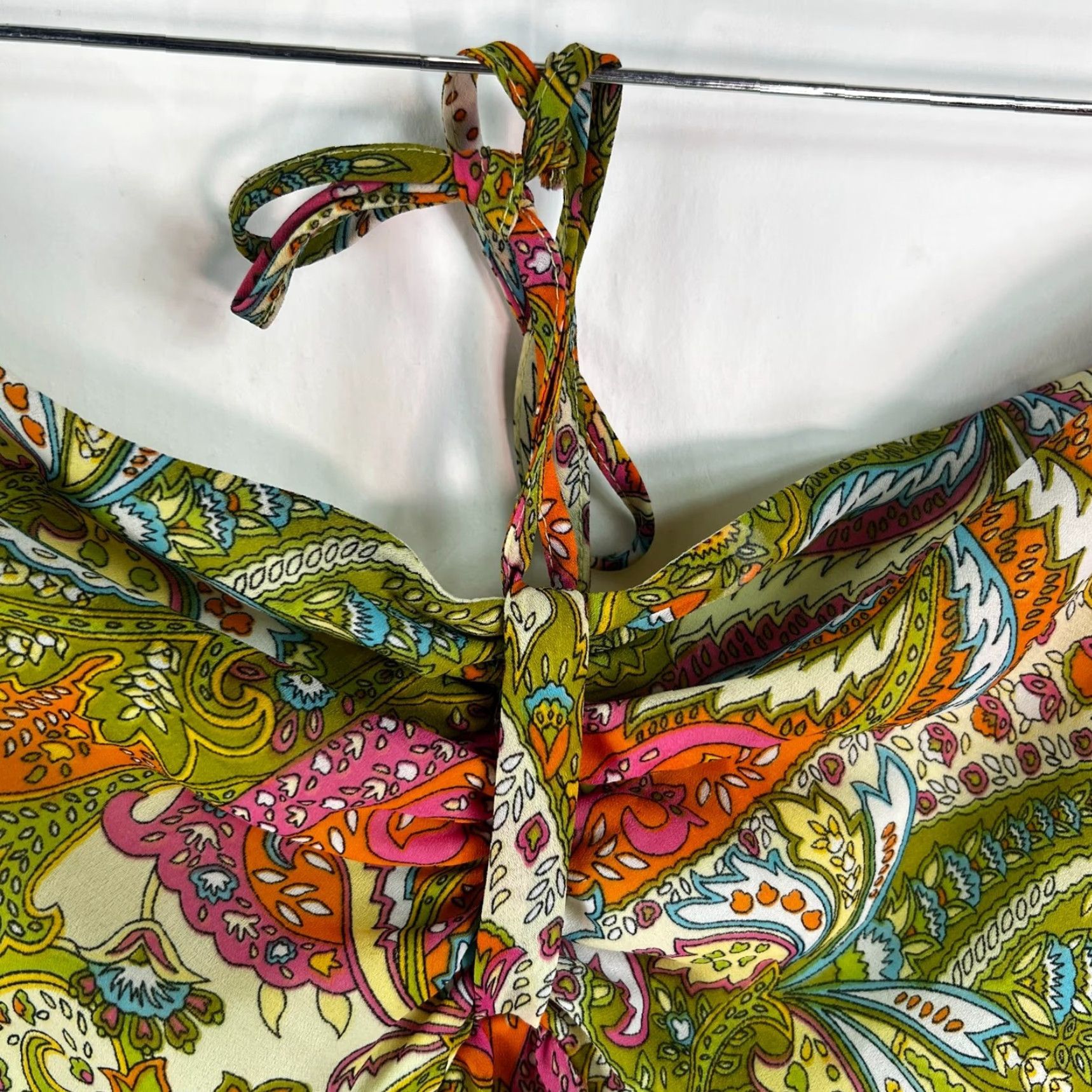 Vintage VINTAGE Ashley Stewart Top Halter Shirt Womens Size 22/24 Green Floral 1990s Casual Womens Size 3XL / US 20-22 - 4 Thumbnail