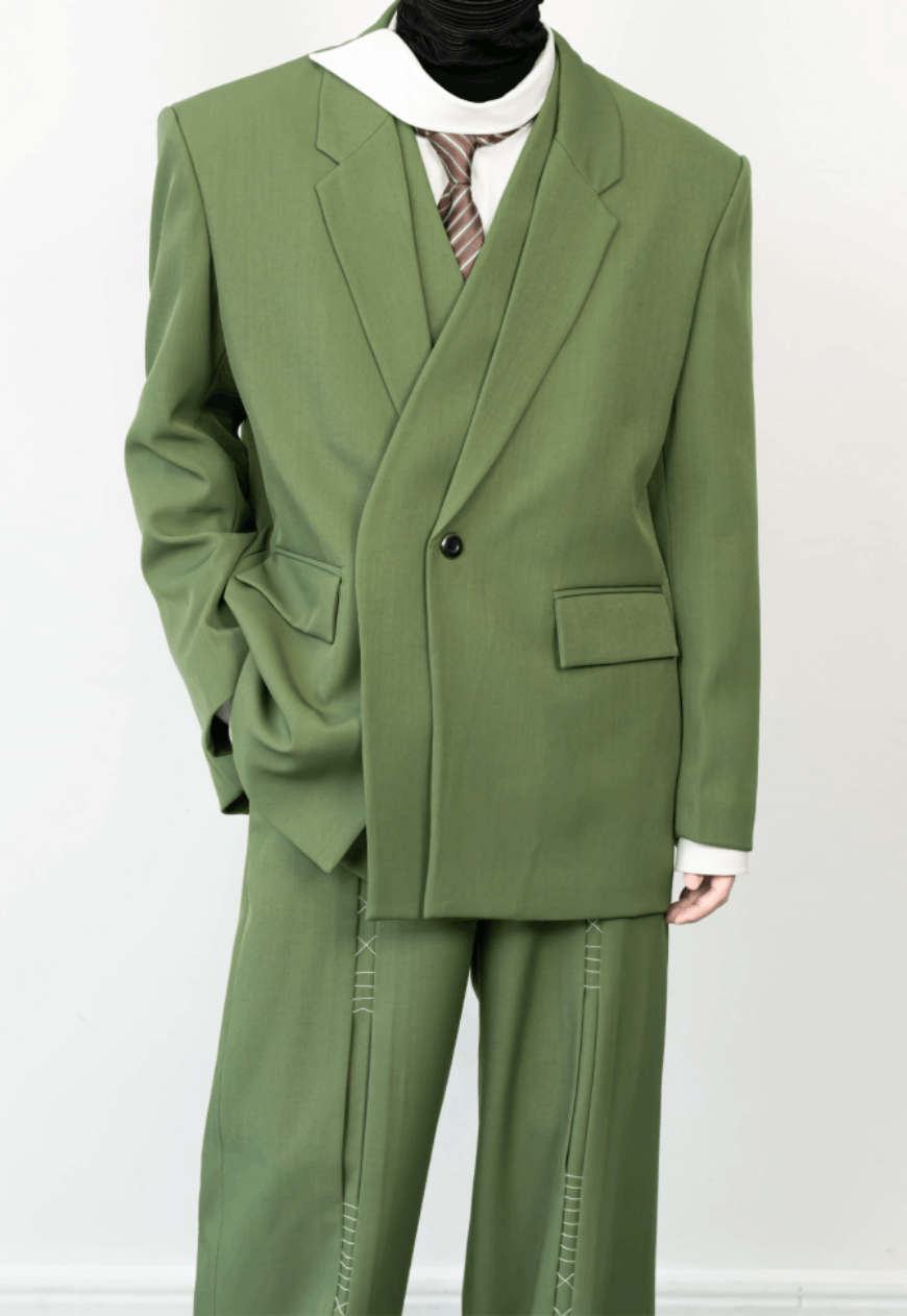 Other Men’s Pamine green high-end suit set Size 38S - 2 Thumbnail