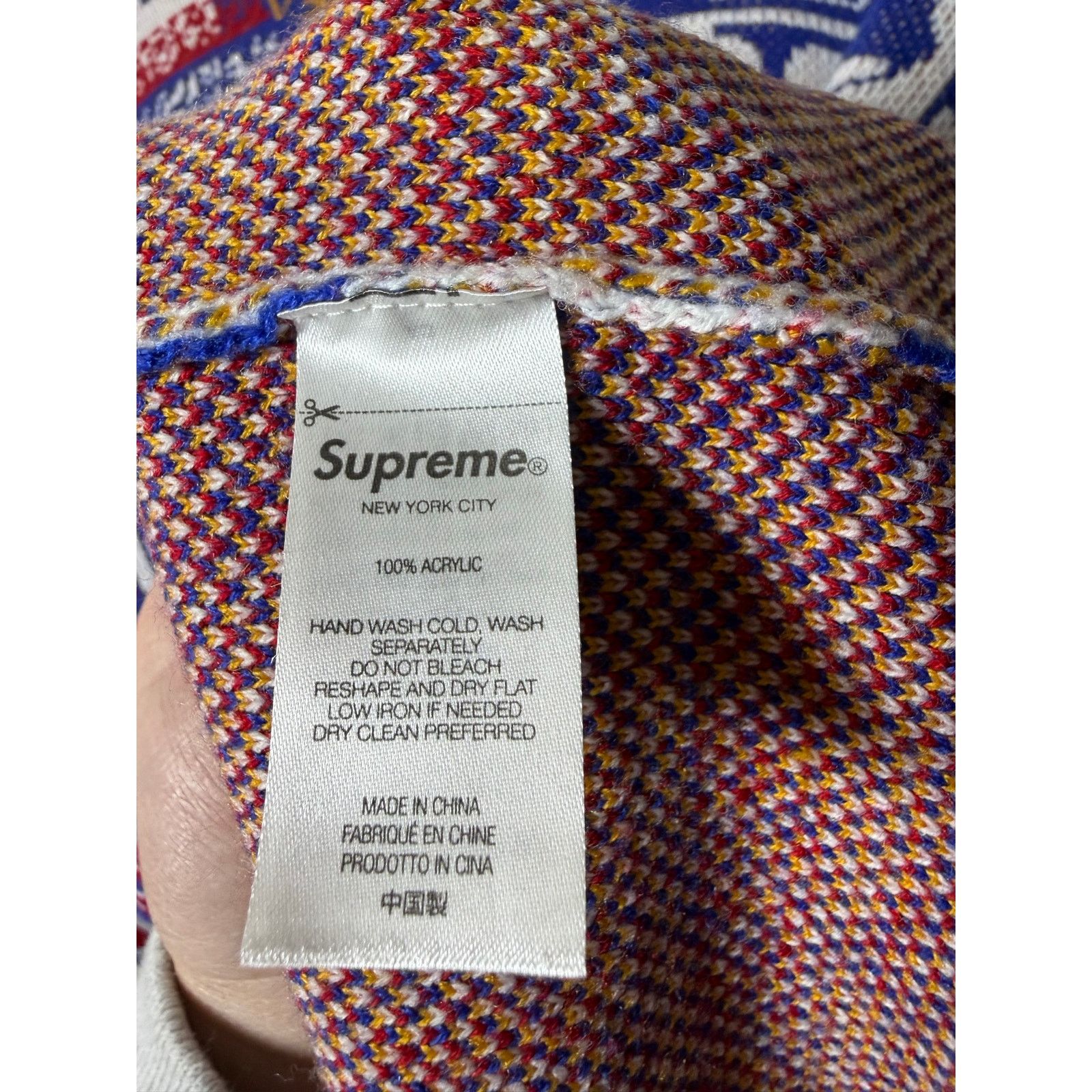 Supreme Supreme Scarf Sweater 'White' SS23 Size US L / EU 52-54 / 3 - 5 Thumbnail