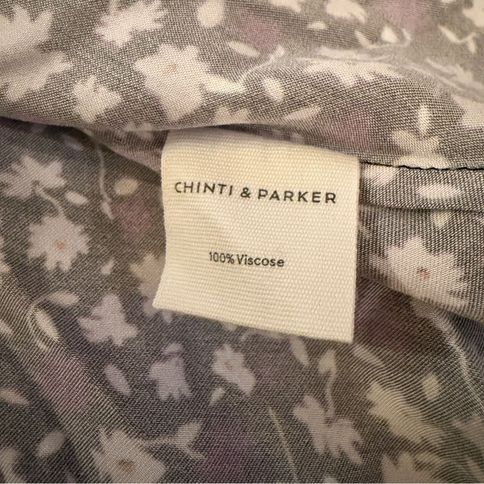 CHINTI & PARKER RTR Chinti & Parker Gabriel Black & Purple Floral Dress Sz 2 Size XS / US 0-2 / IT 36-38 - 7 Thumbnail