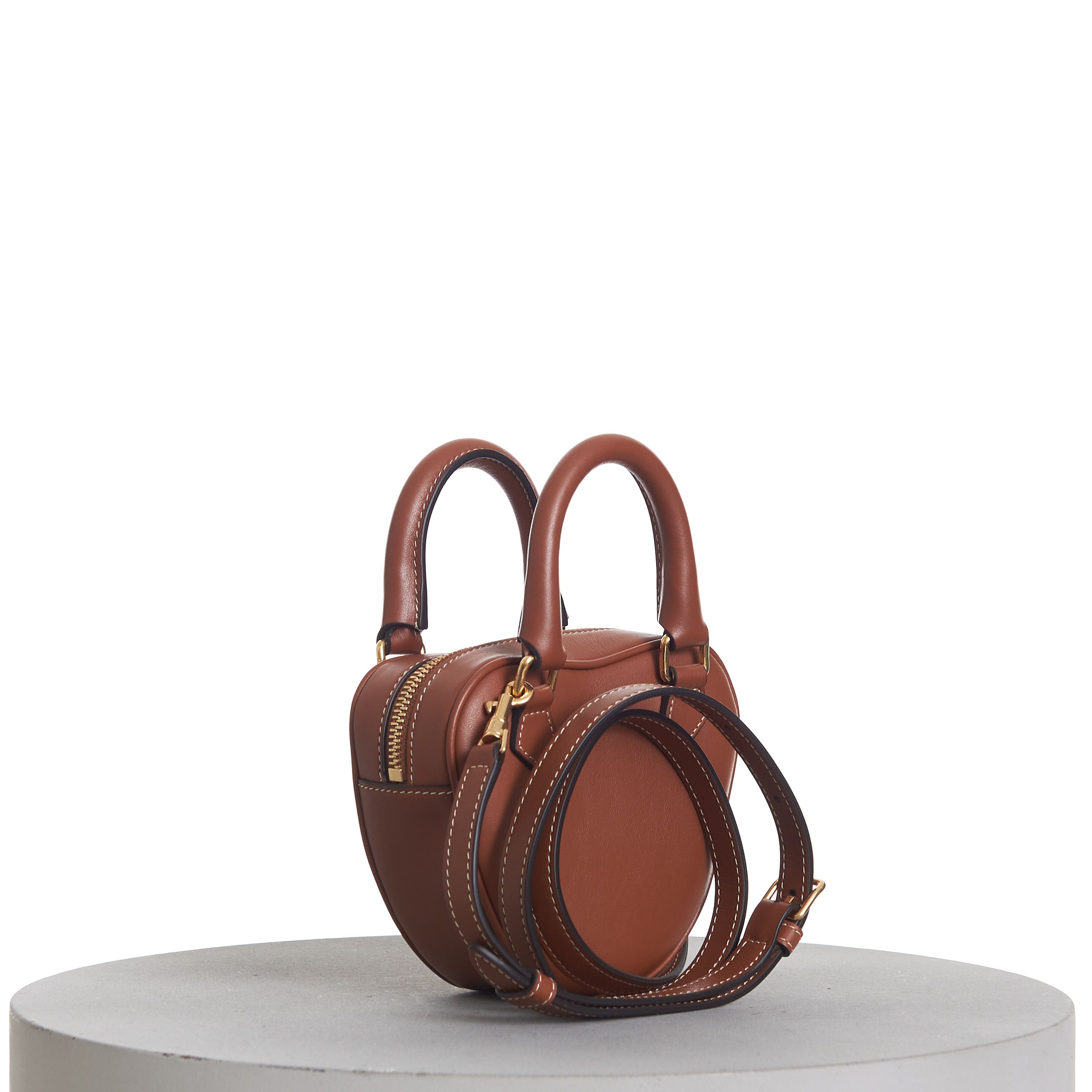 Celine Medium Celine Heart Bag In Tan Brown Smooth Leather Size ONE SIZE - 12 Thumbnail