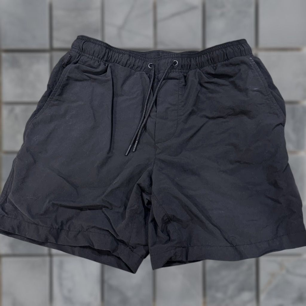 Vintage American Eagle Shorts Men S Black Nylon Swim Trunks Lined Pocket Beach Size US 29 - 1 Thumbnail