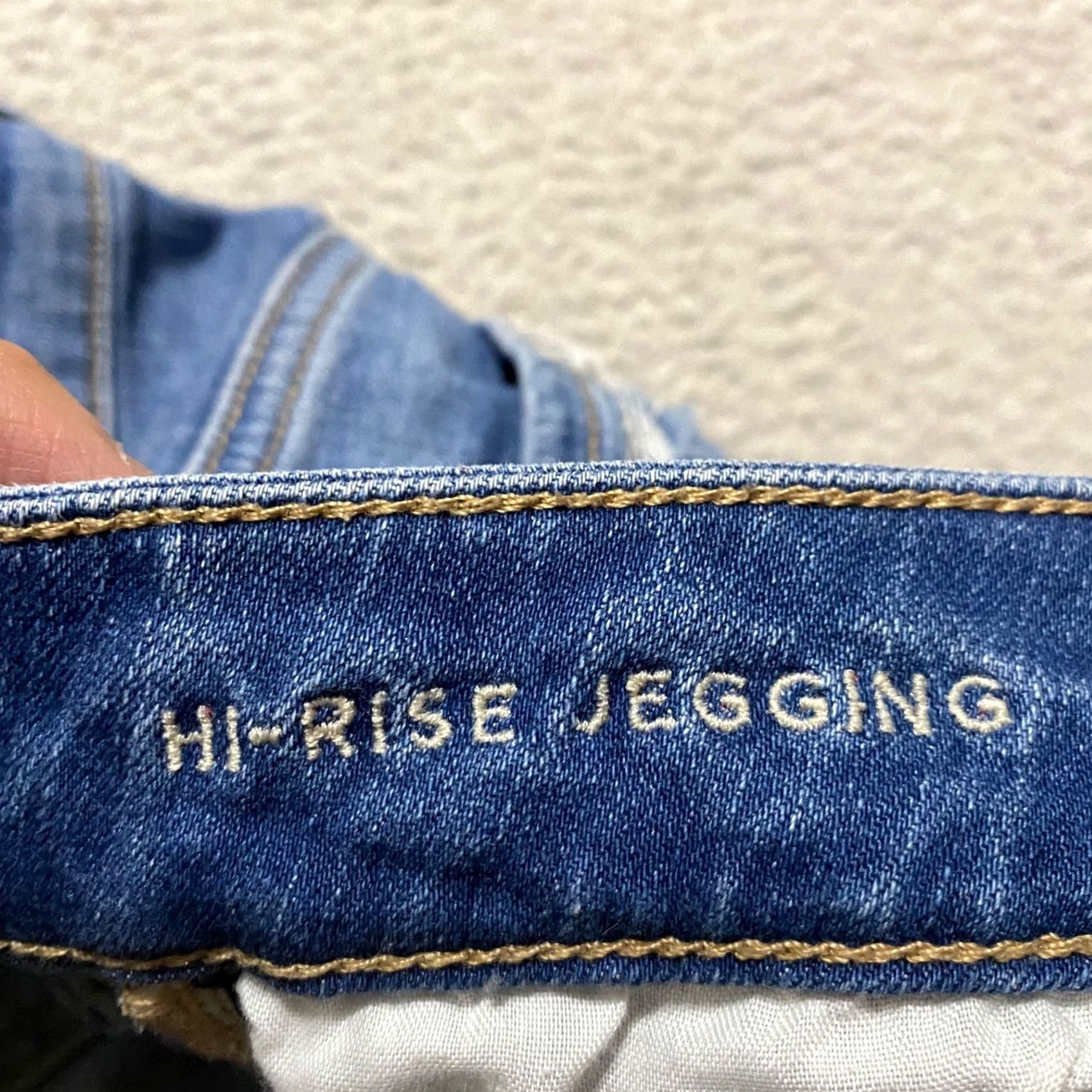 American Eagle Outfitters American Eagle Womens 6P Jeans Blue Denim Distressed High Rise Jegging Stretch Size 28" / US 6 / IT 42 - 4 Thumbnail