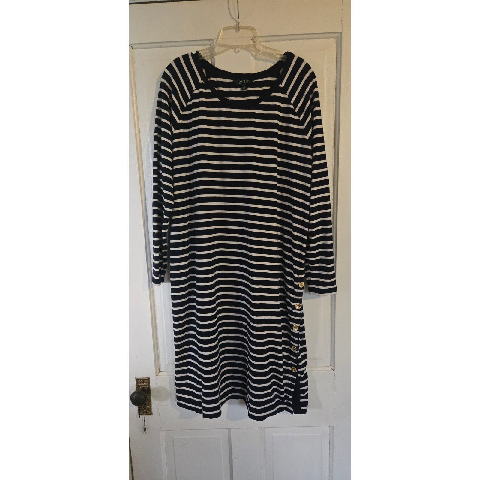 Ralph Lauren Lauren Ralph Lauren striped knit tshirt dress size 2X Size XXL / US 16-18 / IT 52-54 - 3 Thumbnail