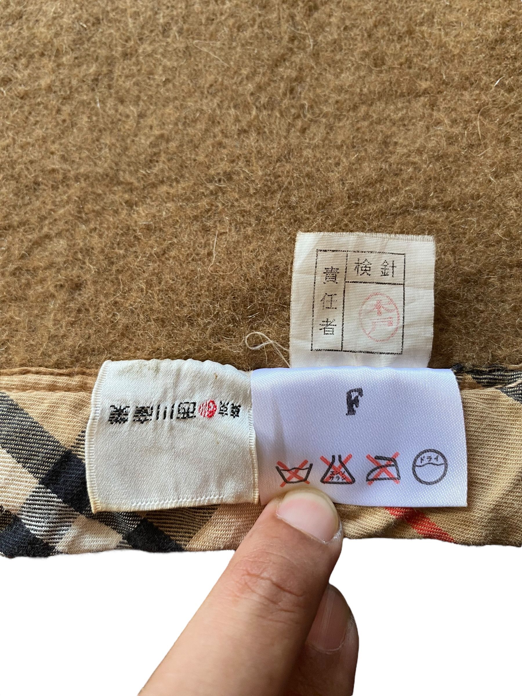 Burberry × Designer 90s Burberrys embroidered logo nova check trim wool blanket Size ONE SIZE - 7 Thumbnail