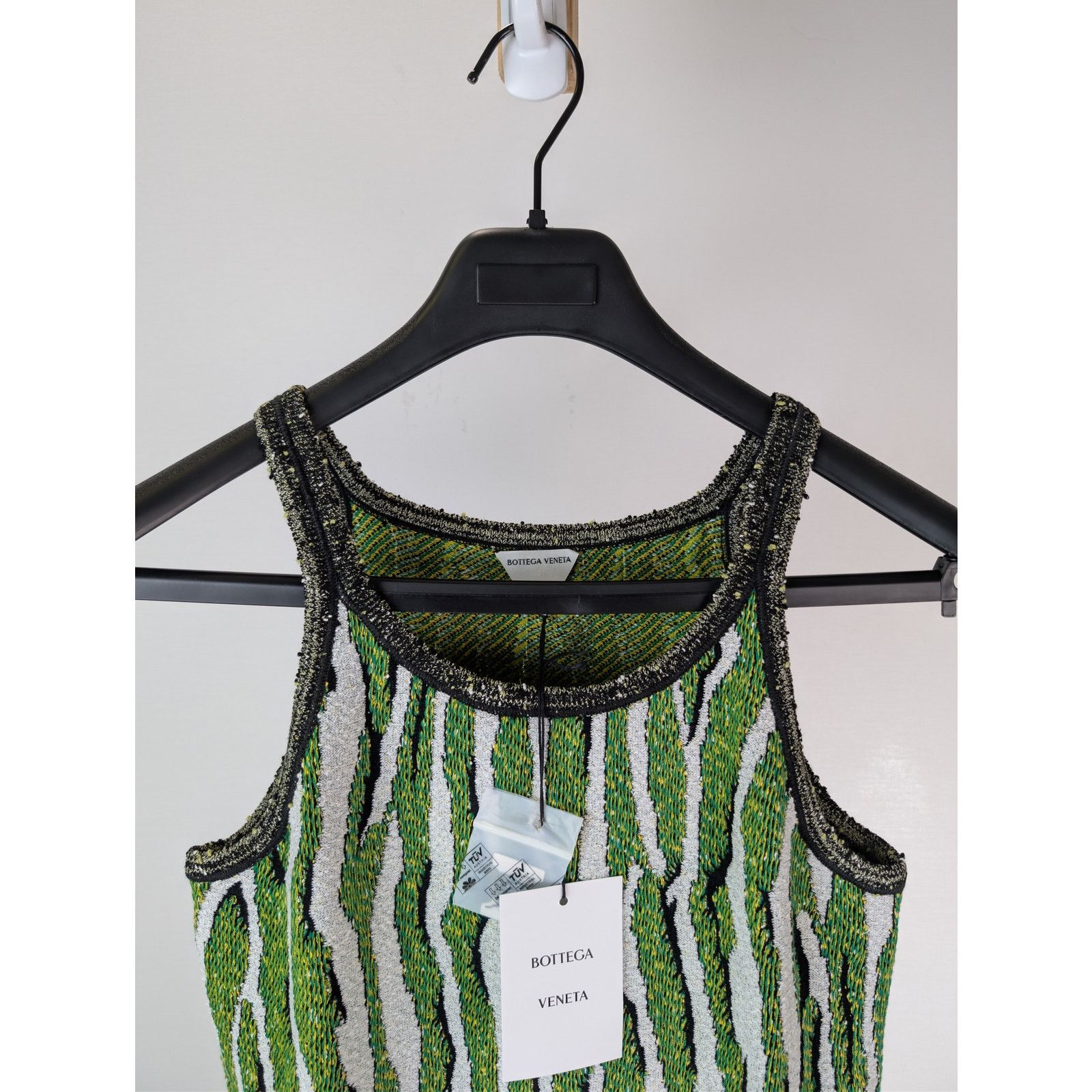 Bottega Veneta o1rshd1 Animal Jacquard Tank Top in Green / White Size US S / EU 44-46 / 1 - 5 Thumbnail