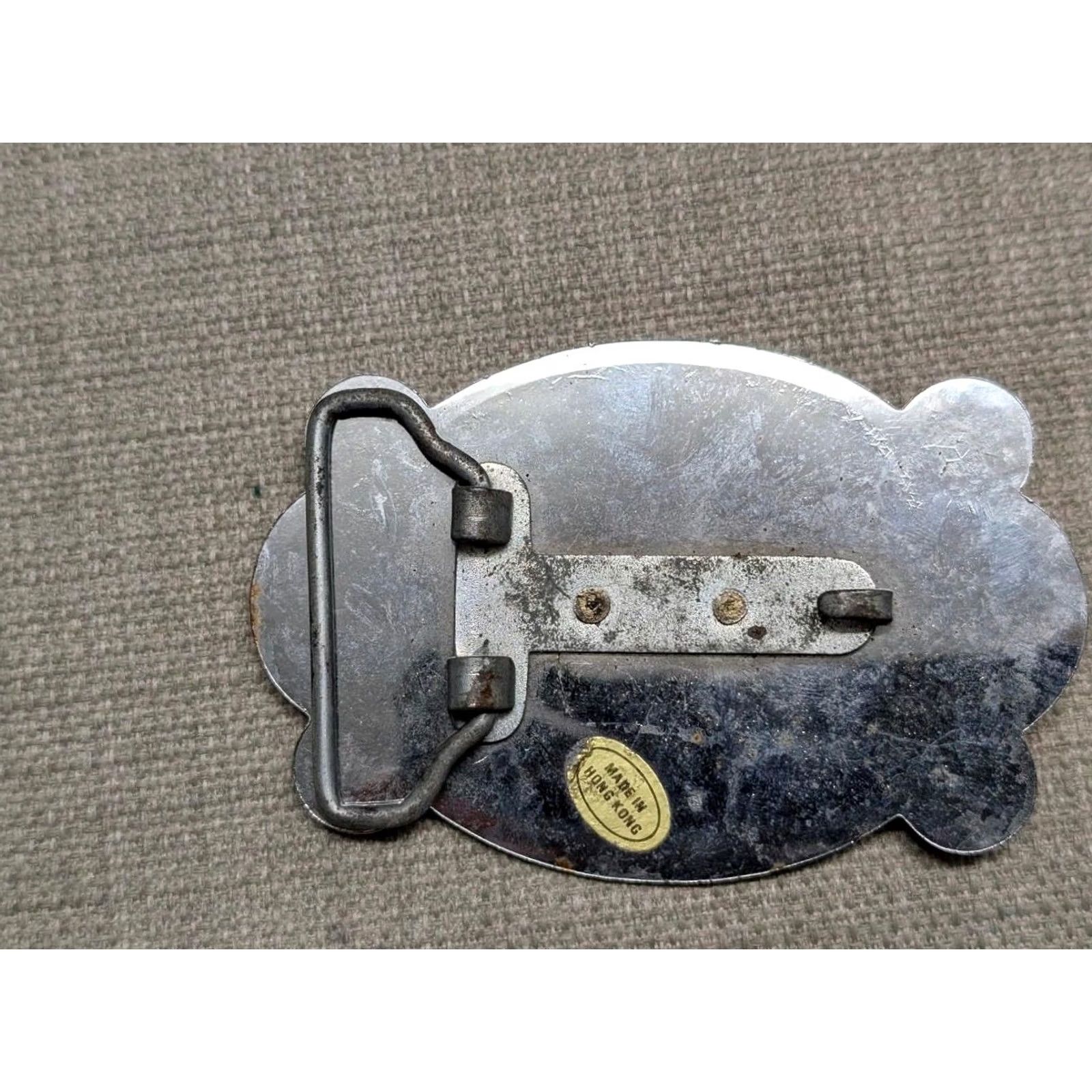 Vintage VINTAGE Chrome belt buckle PISTOLS guns WESTERN cowboy RODEO Men belt buckle Chrome Metal Southwestern Guns 3.5" 1.75" fit Boys, Mens Size ONE SIZE - 3 Thumbnail