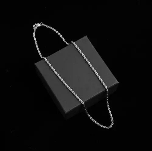Other 925 Silver Plated Link Chain Necklace for Men Women Size ONE SIZE - 2 Thumbnail