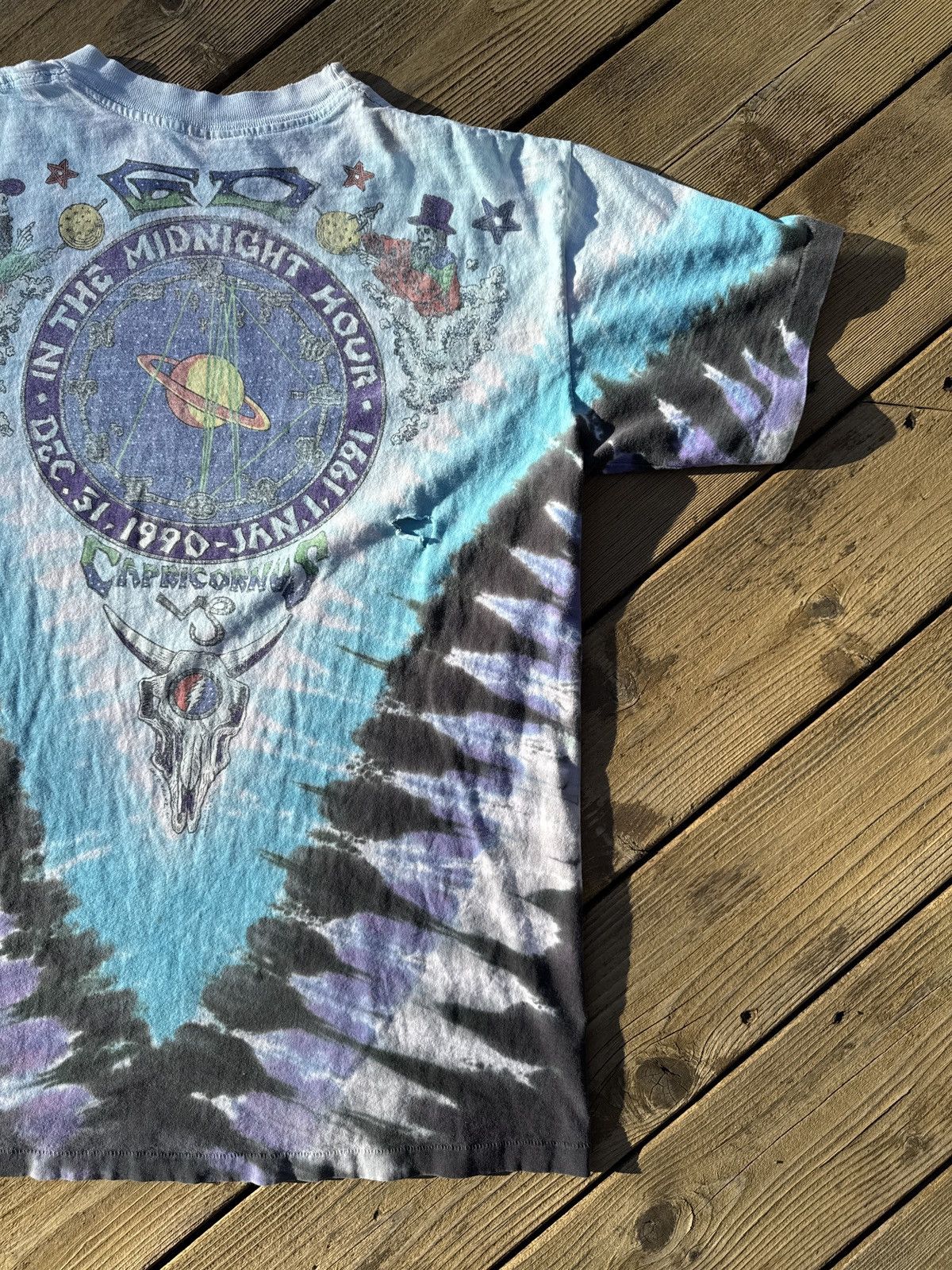 Liquid Blue 1991 Grateful Dead Liquid Blue Tee NYE Tie Dye Concert Tour Size US L / EU 52-54 / 3 - 15 Thumbnail