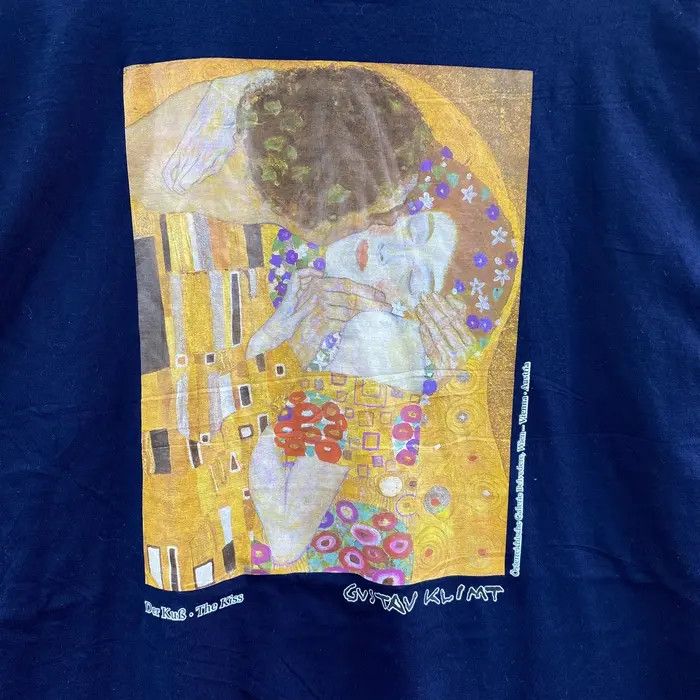 Vintage Vtg 90’ GUSTAV KLIMT The KISS Painting Artwork Tee Shirt Size US M / EU 48-50 / 2 - 4 Thumbnail