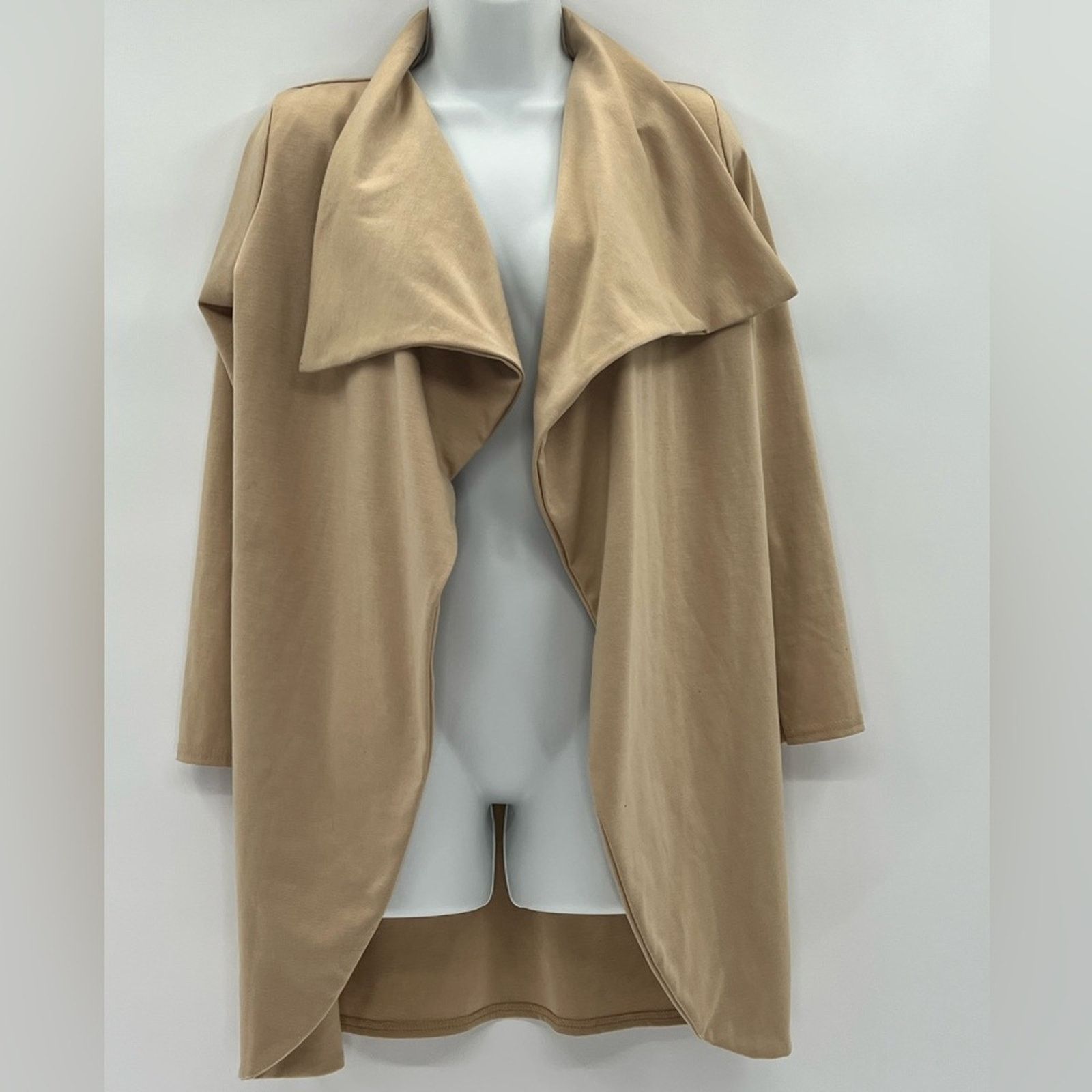 Boohoo Boohoo Camel Waterfall Jacket Size 2 Size XS / US 0-2 / IT 36-38 - 1 Thumbnail