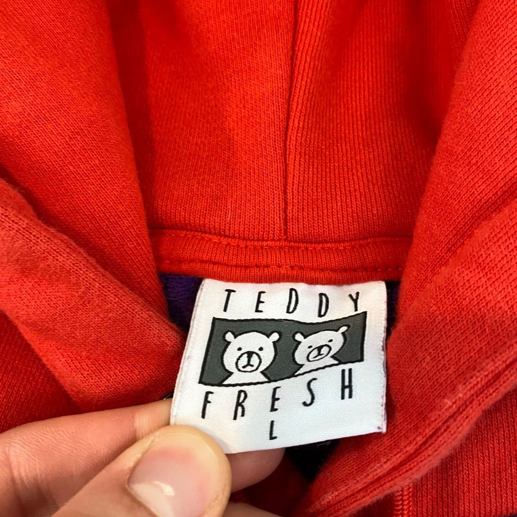 Teddy Fresh TEDDY FRESH Hoodie Mens Large Color Block Pullover Sweatshirt Jacket Streetwear Overcoat Size US L / EU 52-54 / 3 - 3 Thumbnail