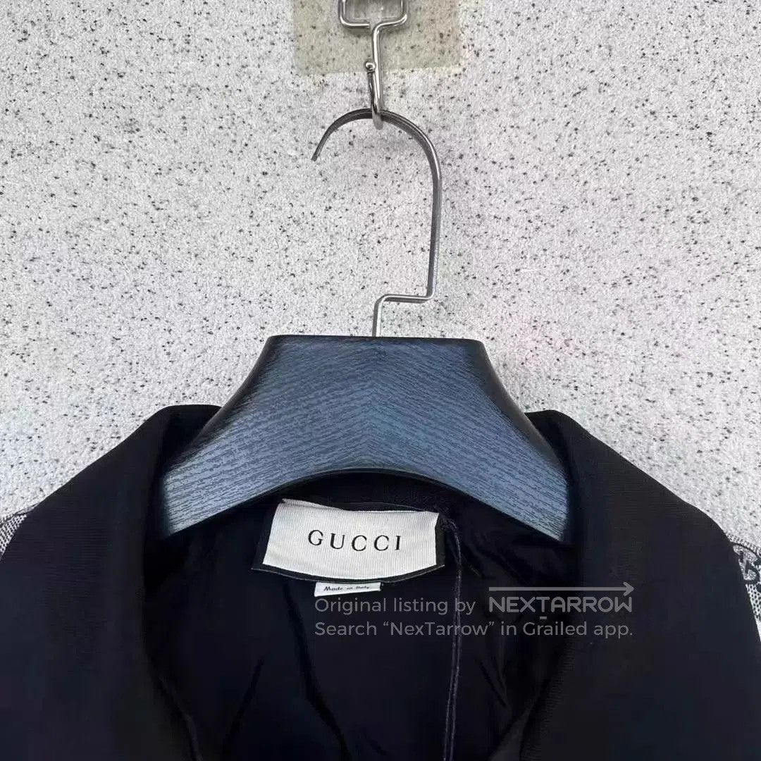 Gucci Black Zip-Front Track Jacket with Contrast Panels. Size US M / EU 48-50 / 2 - 2 Thumbnail