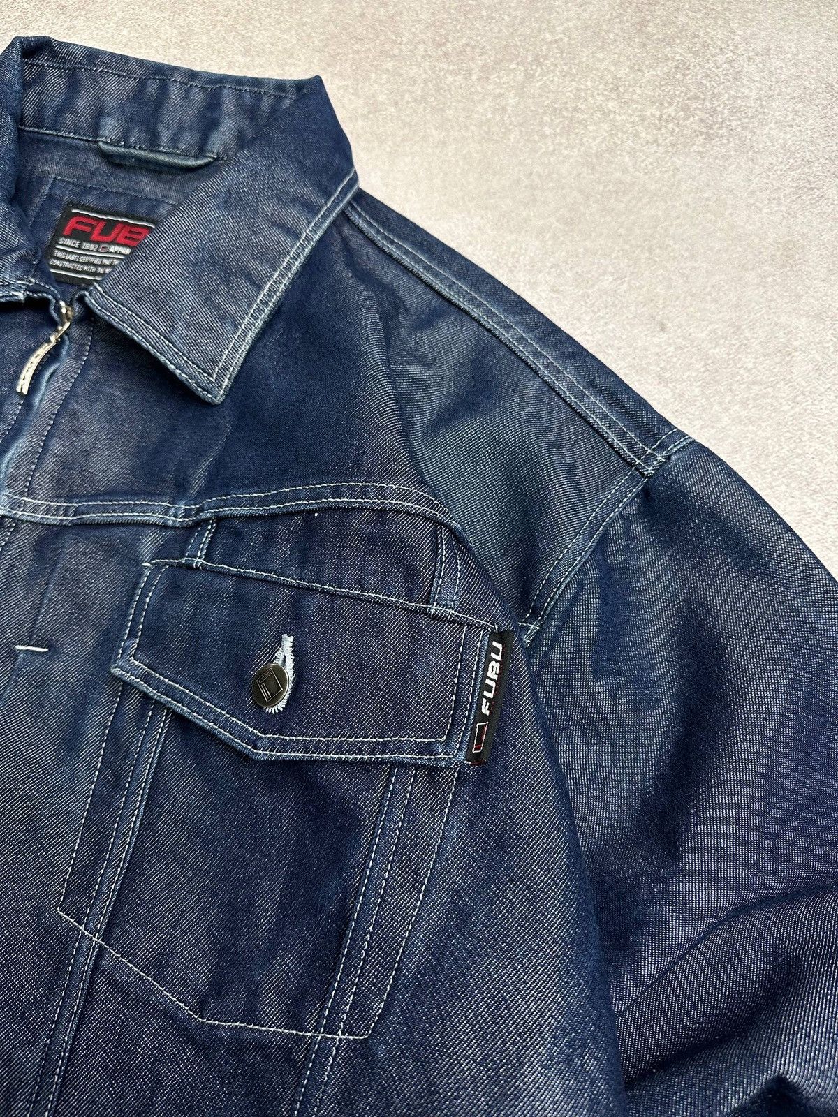 Fubu Vintage 90s Fubu JNCO Style Raw Denim Jacket XL Size US XL / EU 56 / 4 - 4 Thumbnail