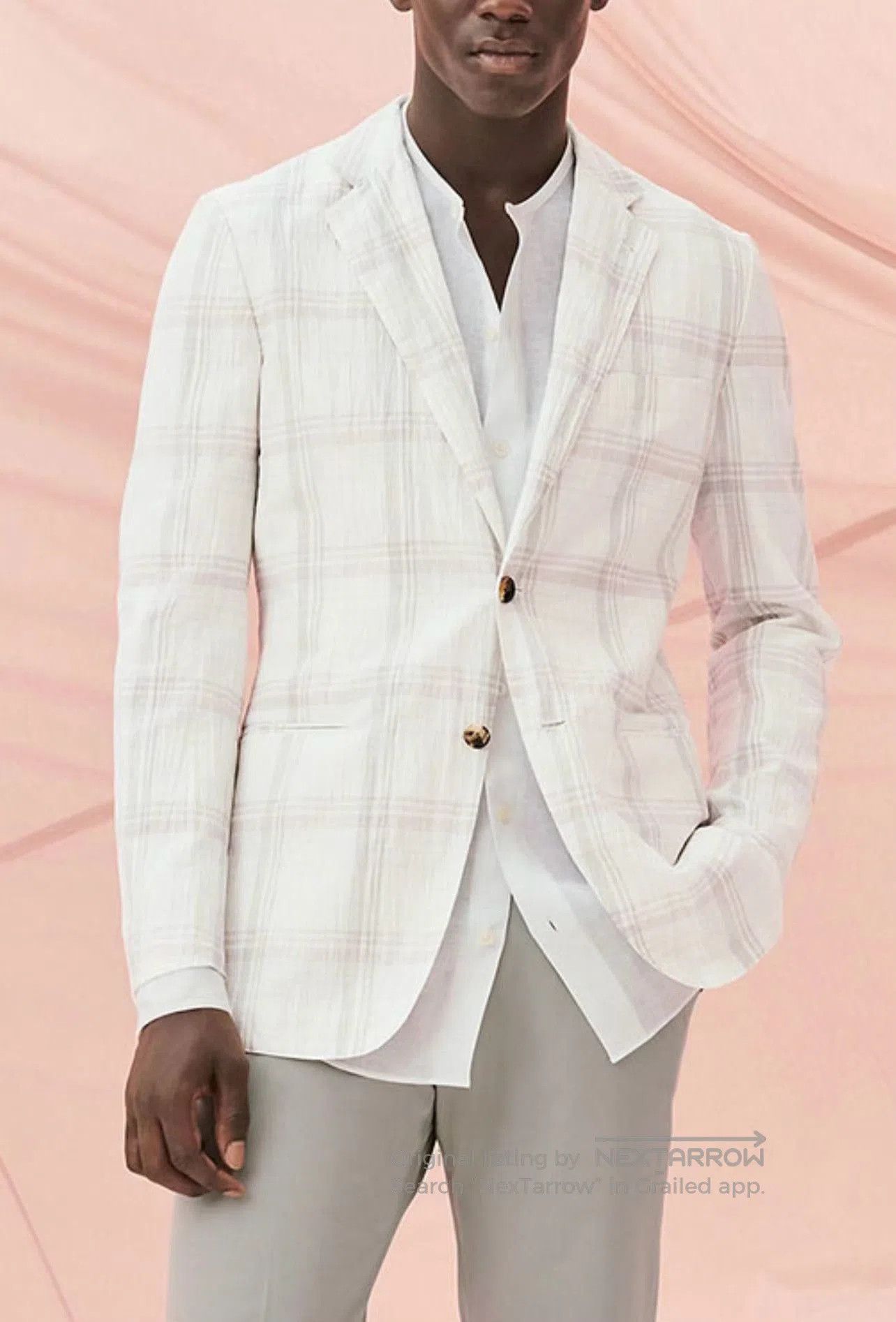 Hermes Hermes SS22 Carreaux Linen Men's Blazer. Size US S / EU 44-46 / 1 - 8 Thumbnail