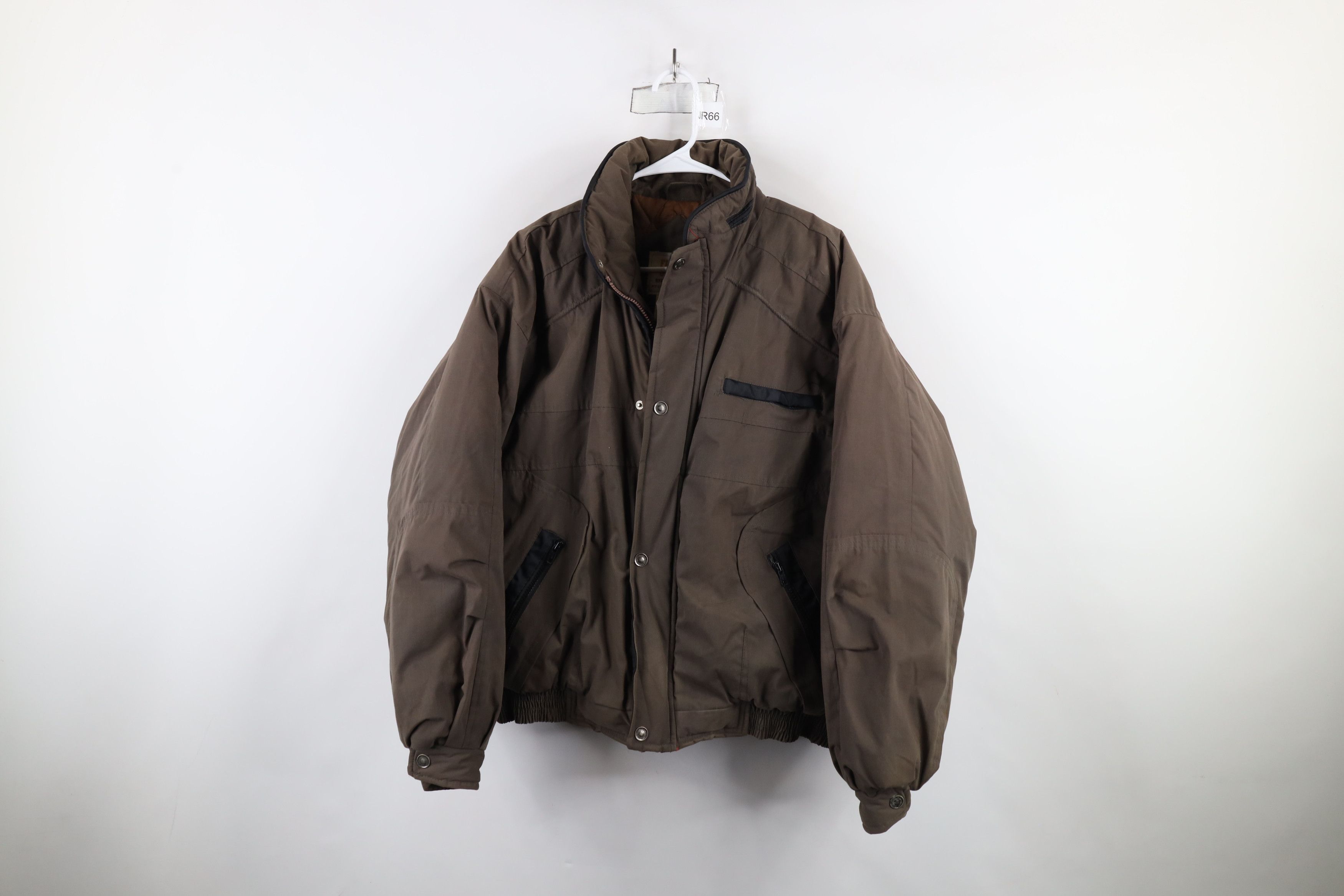 Vintage Vintage 90s Streetwear Quilted Full Zip Bomber Jacket Brown Size US M / EU 48-50 / 2 - 1 Thumbnail