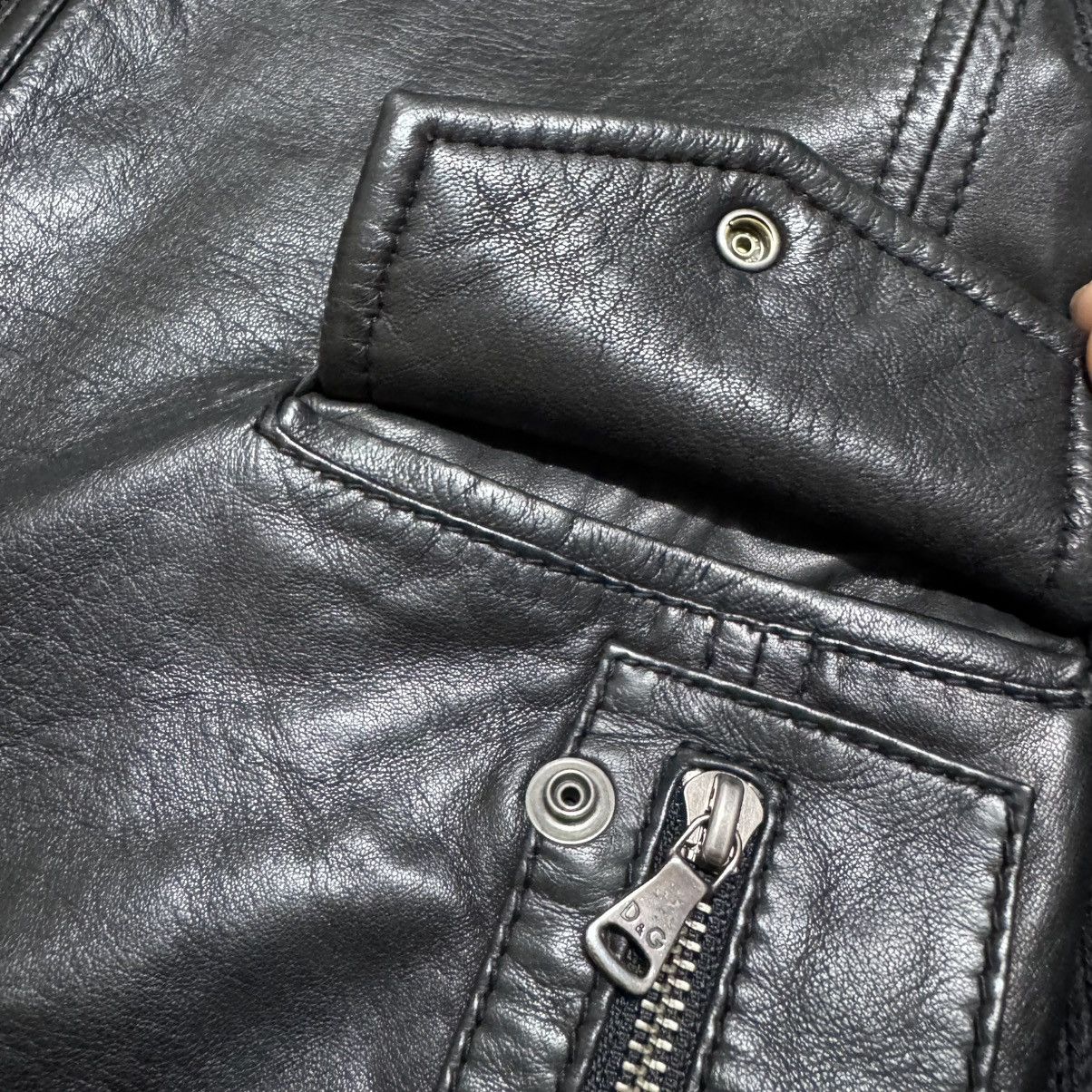 Dolce & Gabbana Dolce & Gabbana Leather Jacket Hybrid Patina Size US M / EU 48-50 / 2 - 10 Thumbnail