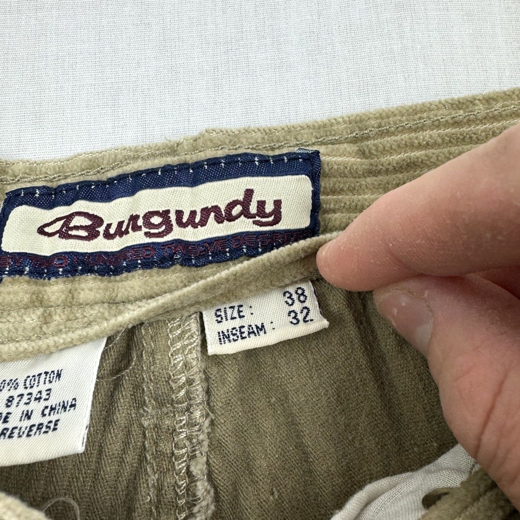 Vintage Vintage 212 Degree Burgundy Corduroy Pants Adult 38x32 Tan Baggy Skater Y2K Size US 38 / EU 54 - 5 Thumbnail