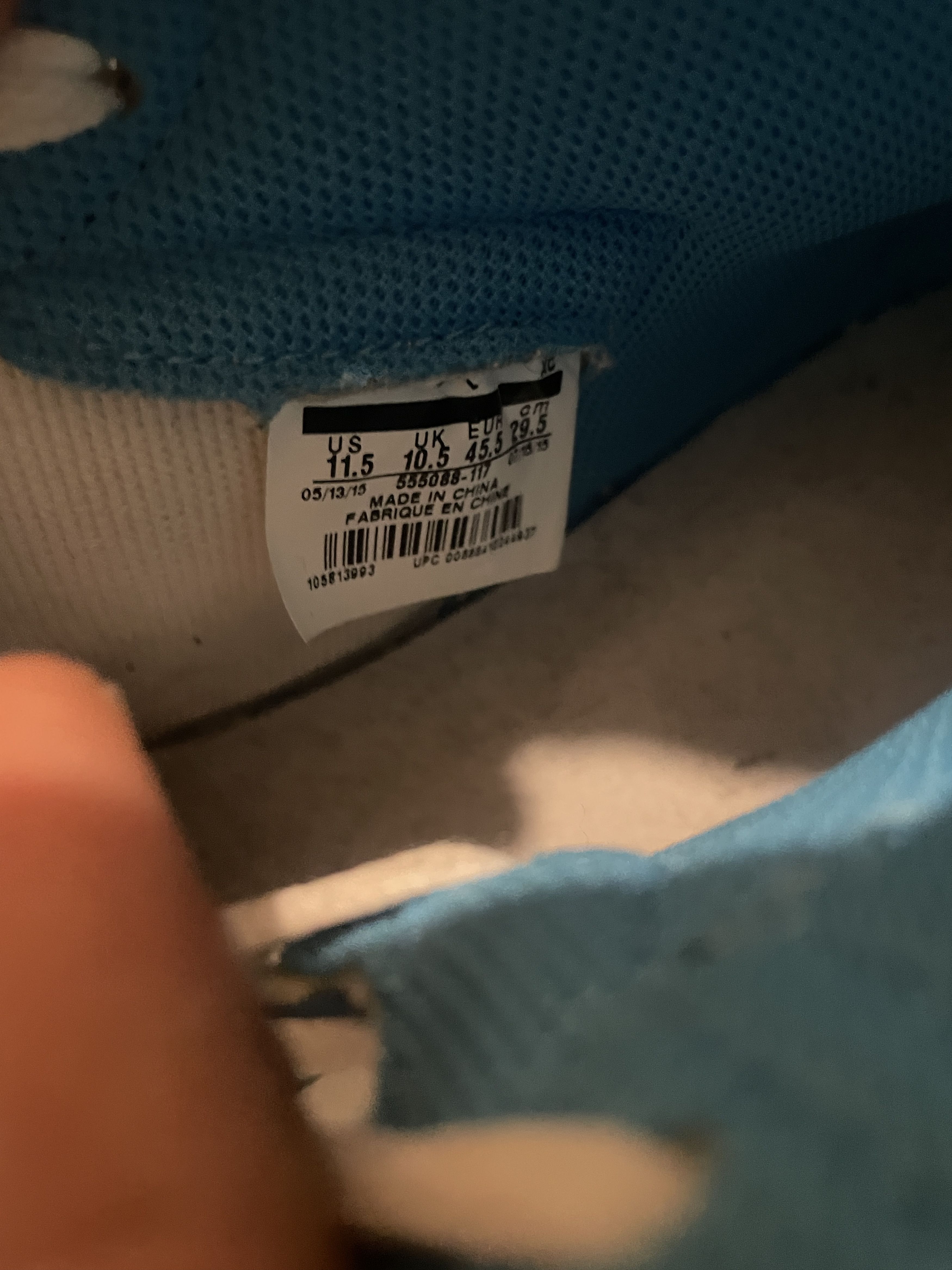 Jordan Brand Air Jordan 1 “UNC” (High OG or Retro) 2013 Size US 11.5 / EU 44-45 - 5 Thumbnail