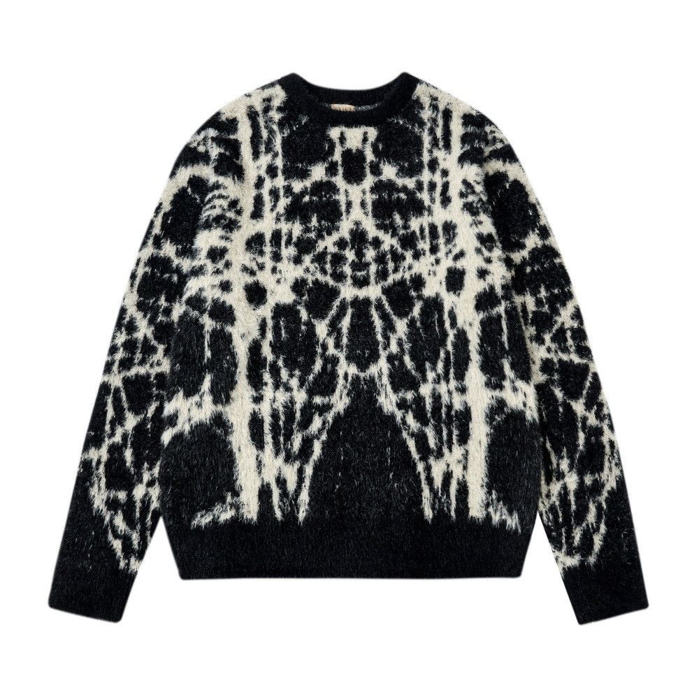 Vintage Men's loose casual knitted lightning crew neck sweater y2k Size US M / EU 48-50 / 2 - 1 Thumbnail