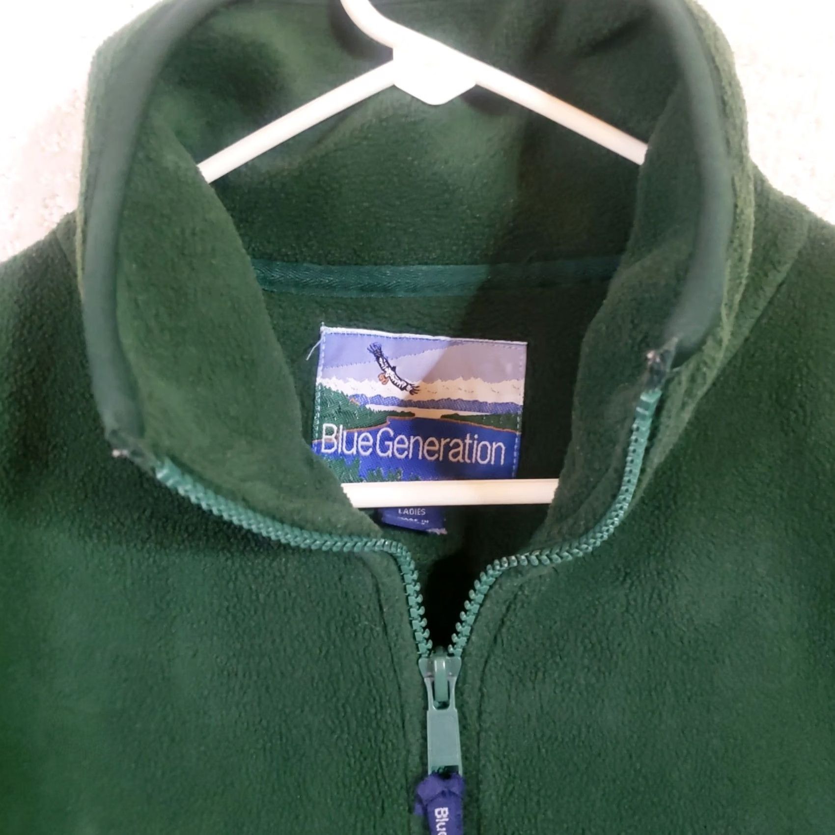 Vintage VINTAGE Secession Golf Course Pullover Women's L Green 1/4 Zip Fleece Sweater Jacket Shirt Size L / US 10 / IT 46 - 6 Thumbnail