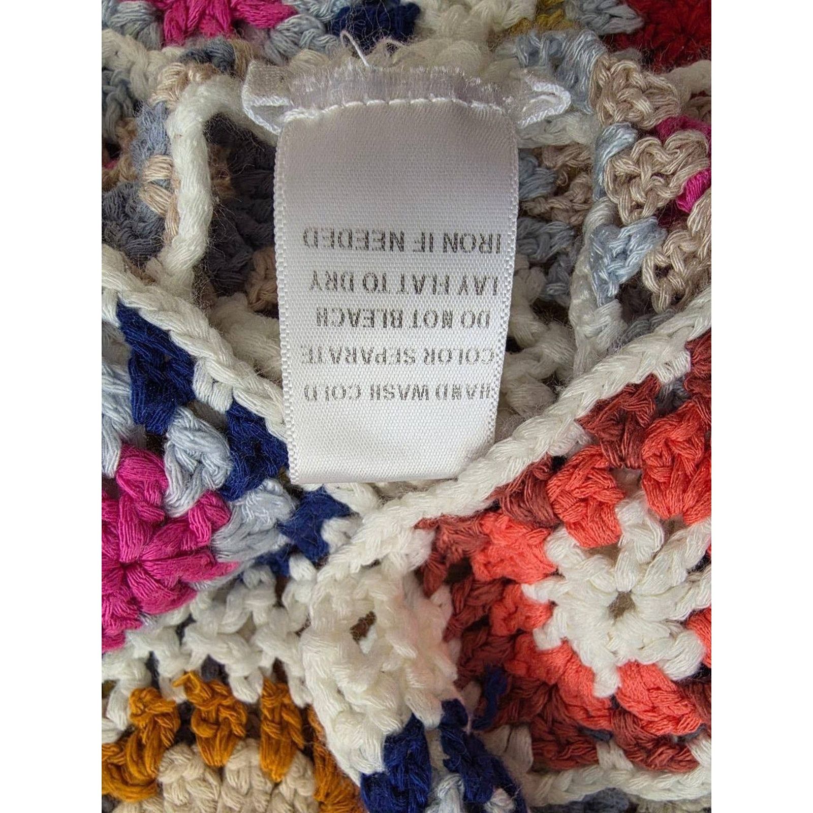 Aran Isles Knitwear Le Lis Knit Sweater Sleveless Y2K Crochet Crop Top S A001521 Size S / US 4 / IT 40 - 4 Thumbnail