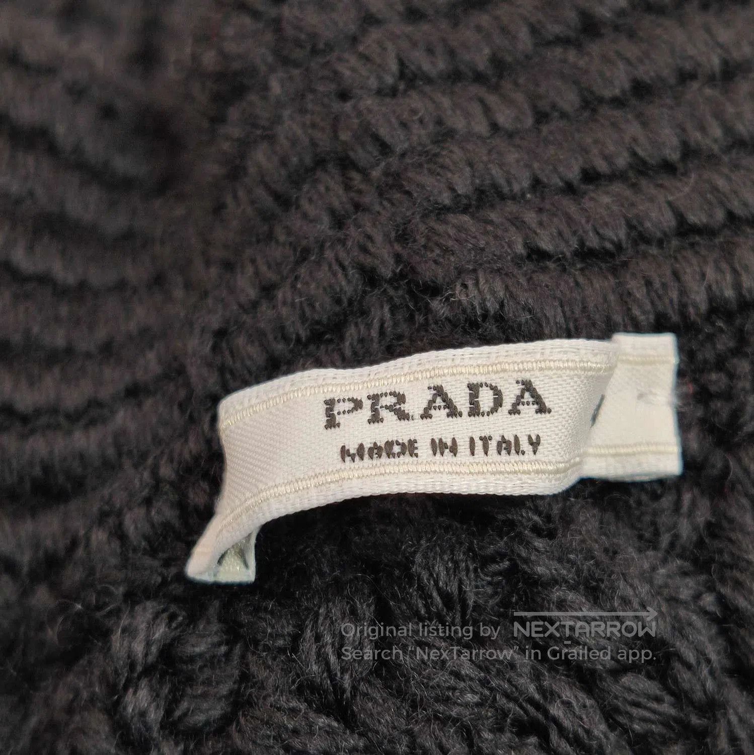 Prada Prada Black Wool Cable Knit Midi Skirt . Size 39" - 3 Thumbnail