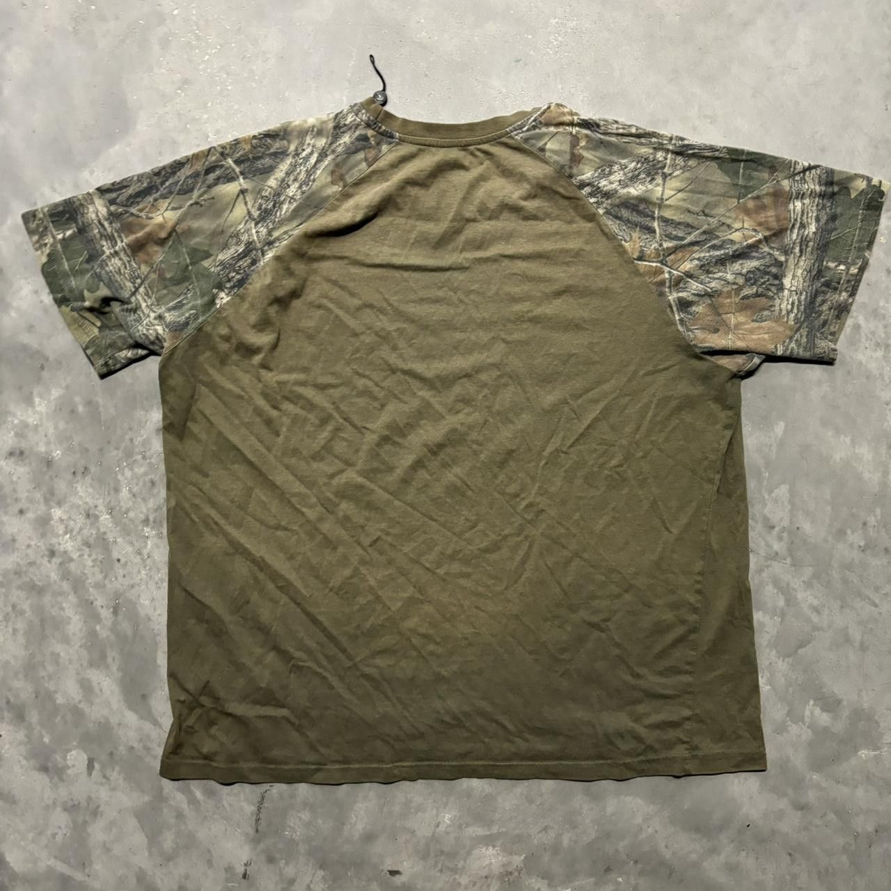 Japanese Brand × Vintage Crazy Vintage Y2K/2000s Grunge Khaki Earth Tone Tree Camo Skater Essential Tee! Size US XL / EU 56 / 4 - 5 Thumbnail