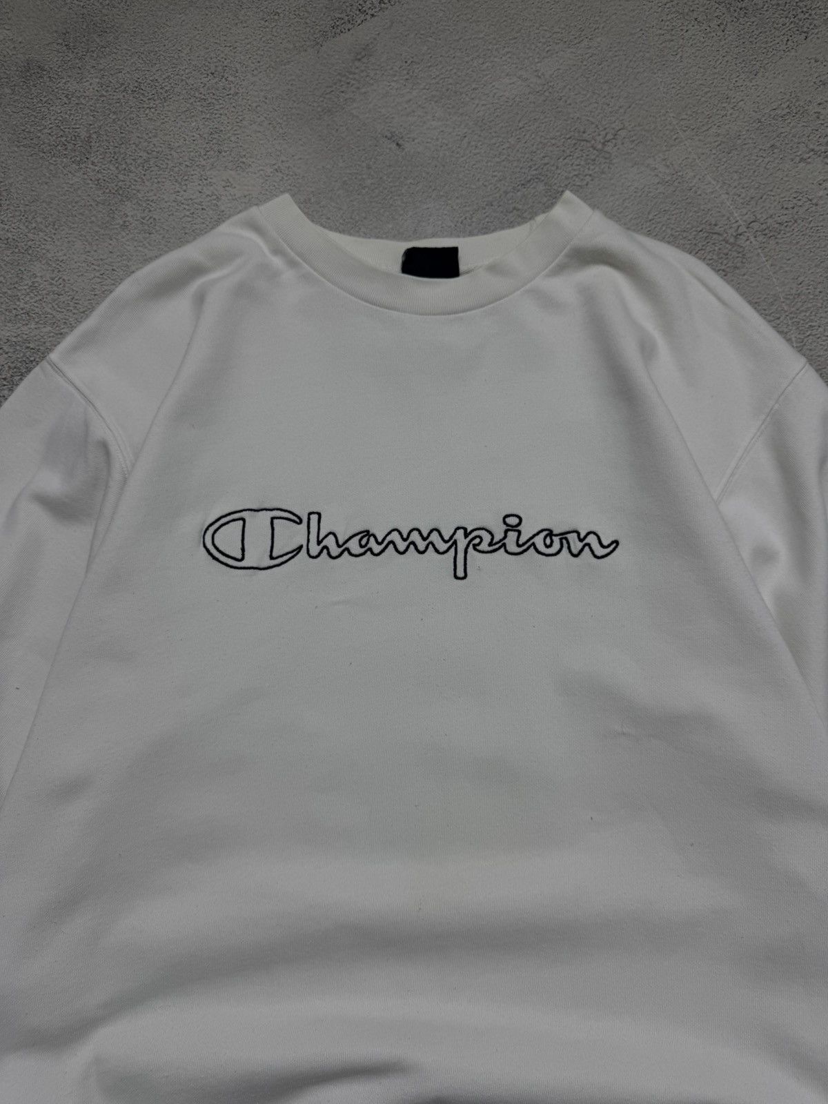 Champion Vintage Y2k Champion 🤍 Spell Out Big Logo Sweatshirt 90’s Size US L / EU 52-54 / 3 - 2 Thumbnail