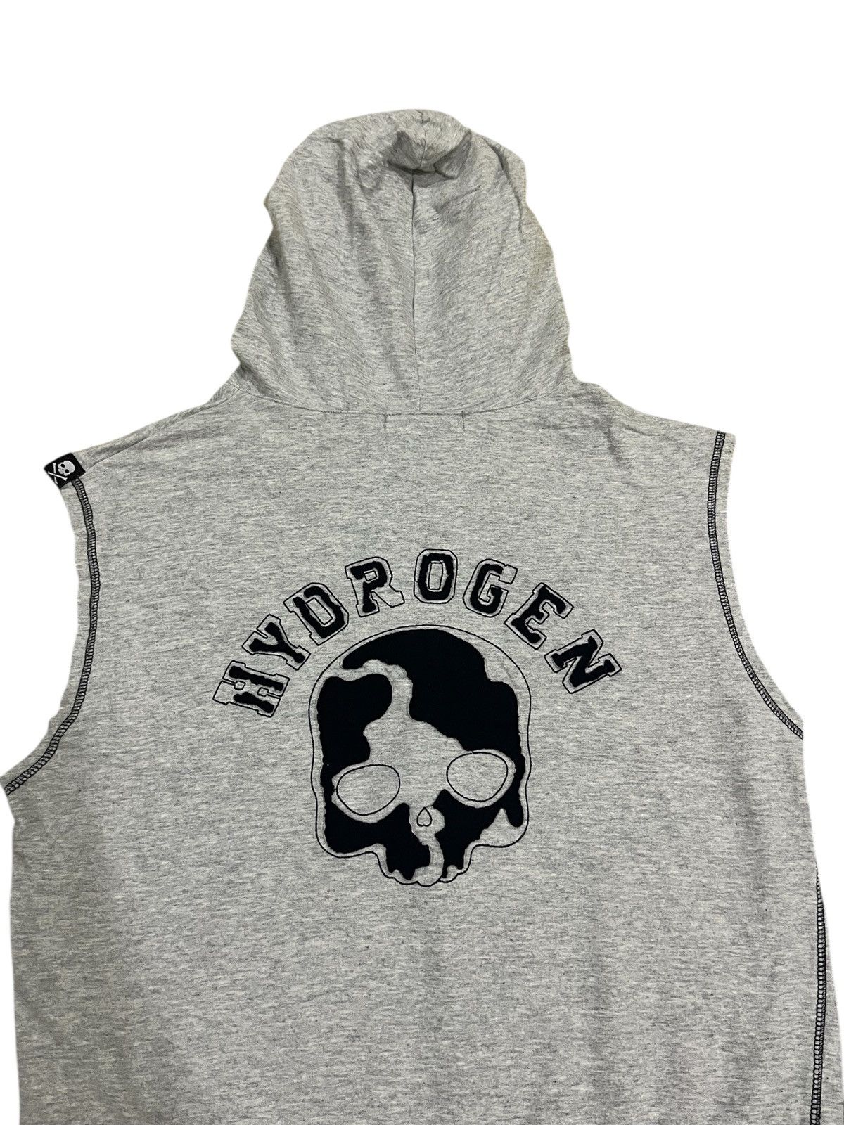 HYDROGEN HYDROGEN SLEEVELESS ZIP UP HOODIE SKULL LOGO H2J Size US L / EU 52-54 / 3 - 5 Thumbnail
